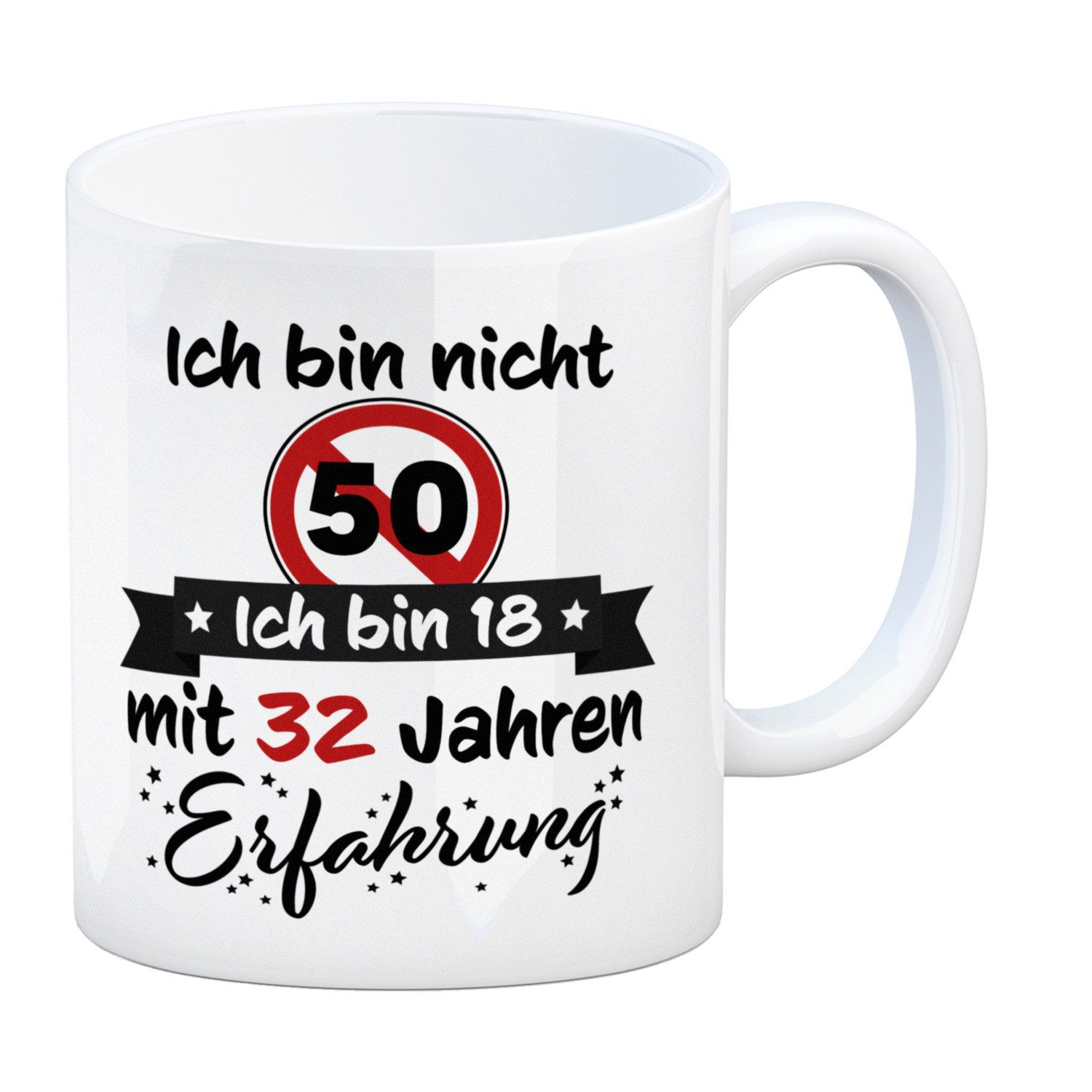 speecheese Tasse 50. Geburtstag Kaffeebecher mit lustigem Spruch: 18 mit Erfahrung