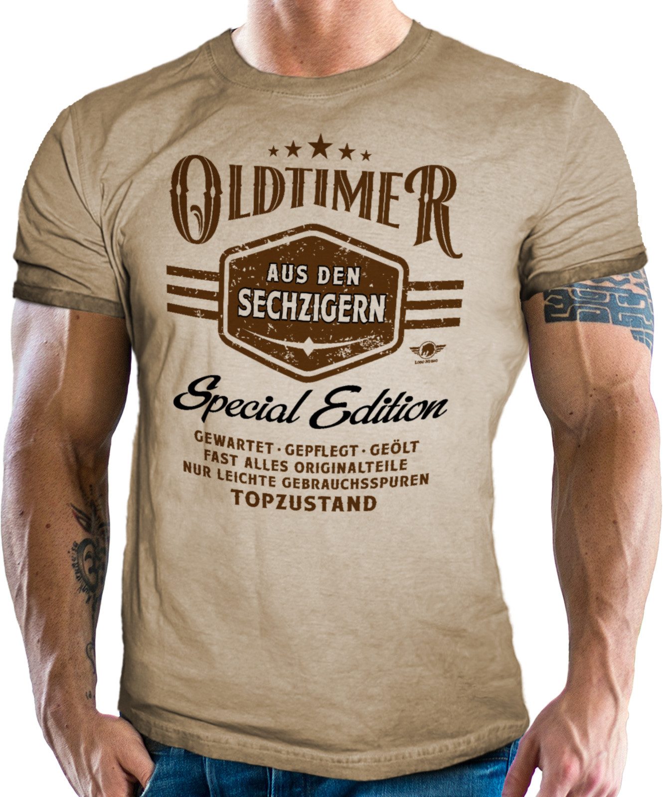 LOBO NEGRO® T-Shirt im Vintage Retro Look zum Geburtstag - Oldtimer Special Edition 60er