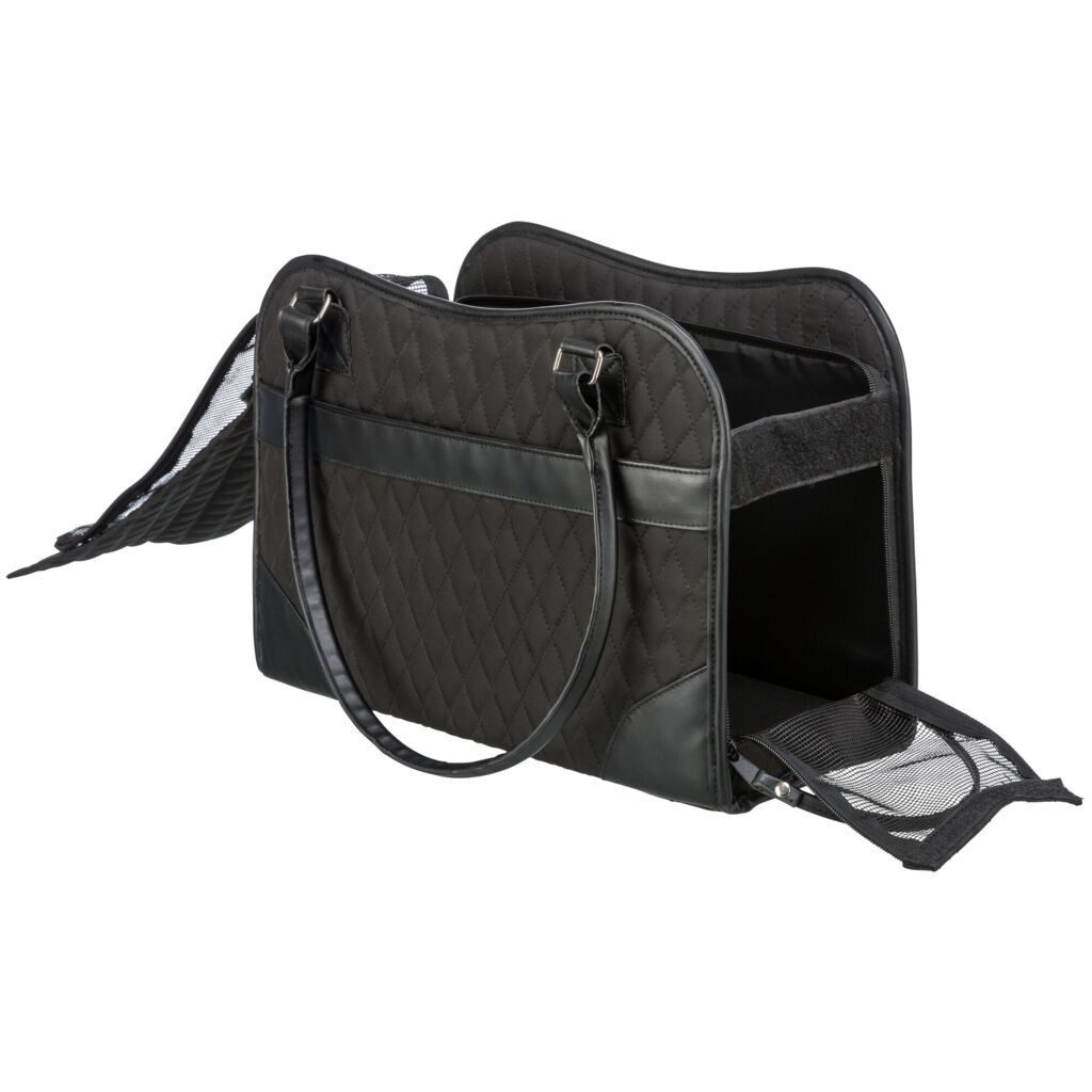 TRIXIE Tiertransporttasche Tasche Amina - schwarz - 18 × 29 × 37 cm