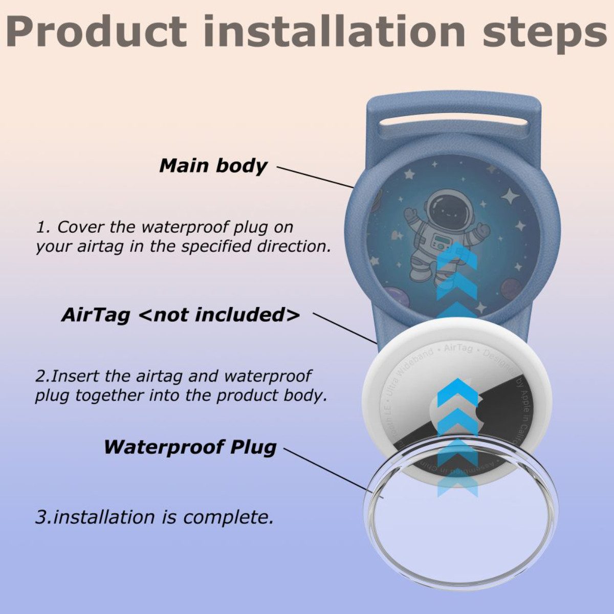 TECH PROTECT Armband kompatibel mit AirTag 1/2 (Einzelprodukt), Kinderfreundliches Armband mit stoßfester Schutzhülle – Bild 4 von 5