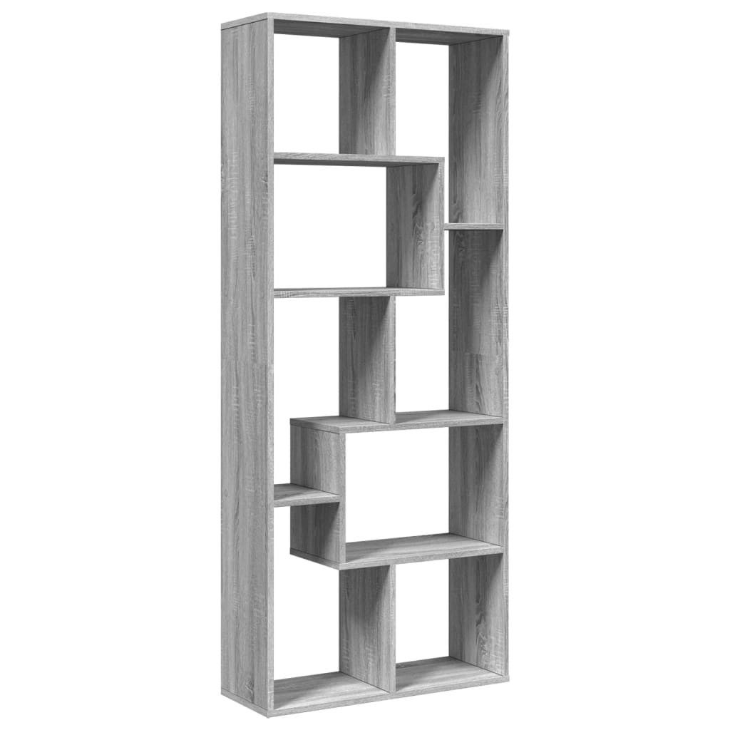 vidaXL Bücherregal Raumteiler-Bücherregal Grau Sonoma 67x25x161,5 günstig online kaufen