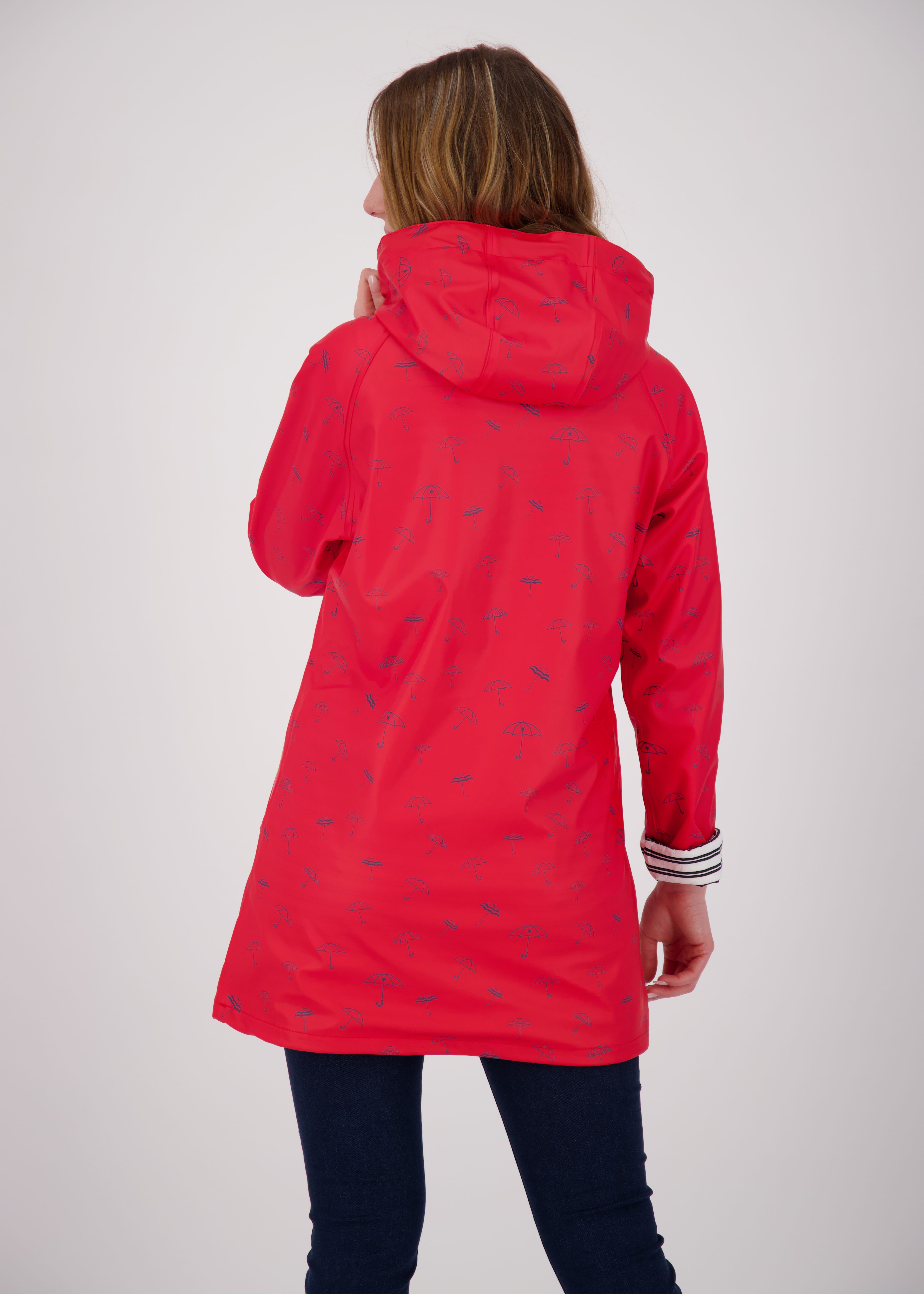 PEAK rot DEPROC auch Großen WOMEN Regenjacke in UMBR Friesennerz Active Größen WIZZARD erhältlich