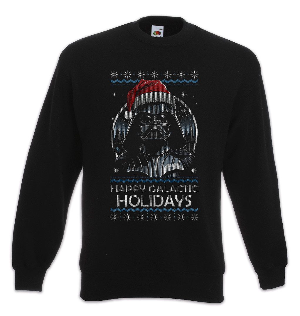 Sweatshirt Happy X-Mas Holidays II Sweatshirt Wars Force Vader Merry Holy