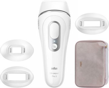 Braun IPL-Haarentferner Silk·expert Pro 3 PL3230, pro Minute bis zu 100 Lichtimpulse, 3 Aufsätze, mit Aufbewahrungstasche