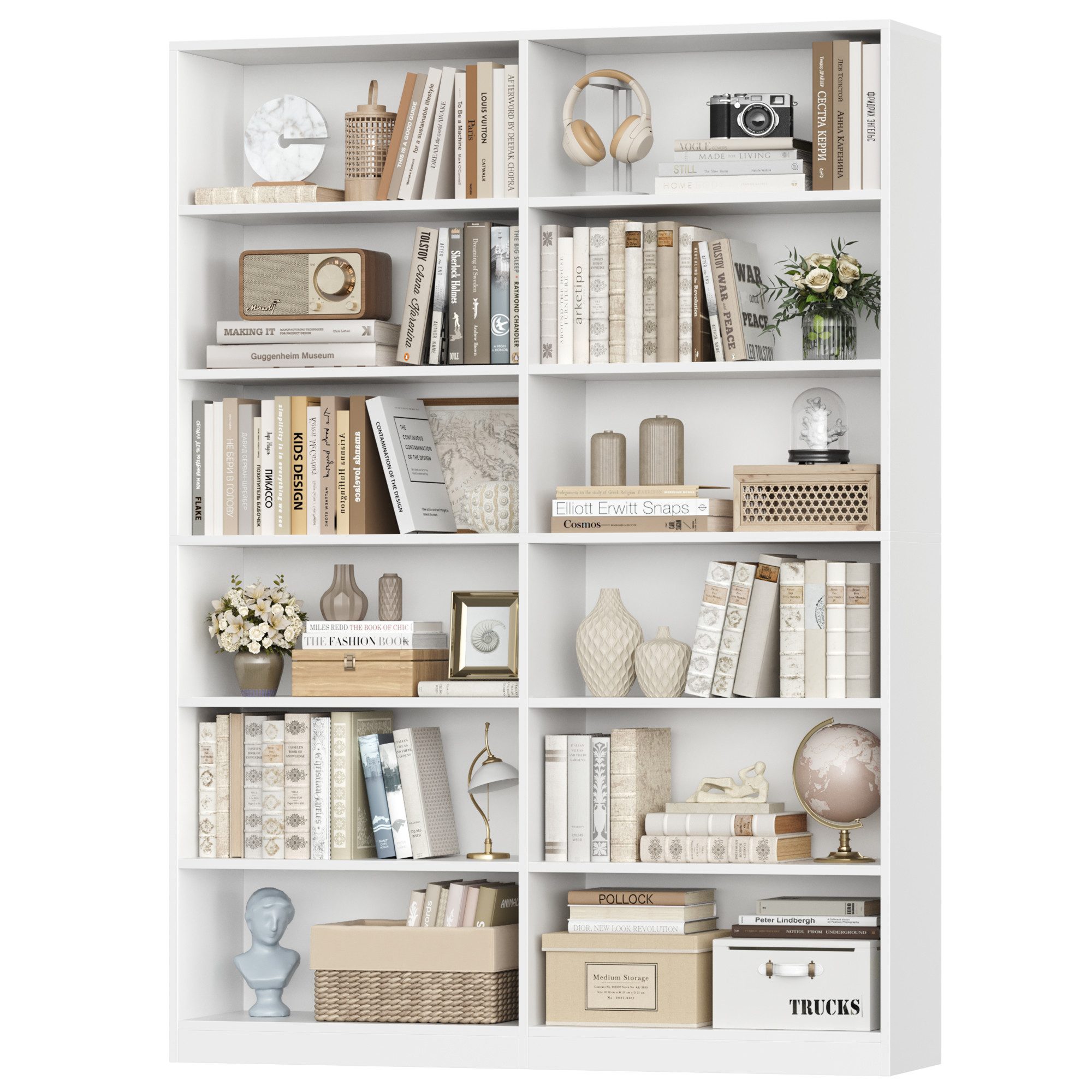 Homfa Bücherregal 188,7cm Standregal Büroregal Raumteiler, mit 12 Fächern, günstig online kaufen