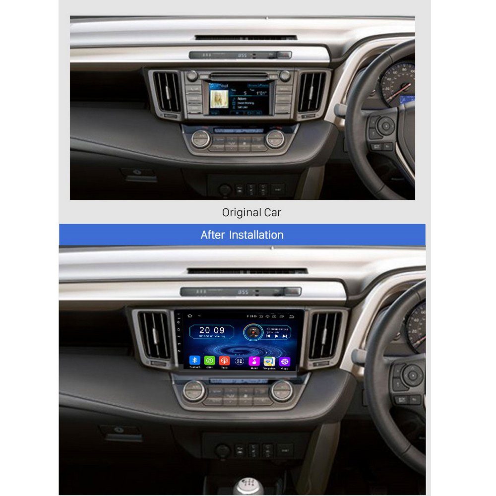 TAFFIO Für Toyota RAV4 9" Touchscreen Android Autoradio CarPlay AndroidAuto Einbau-Navigationsgerät