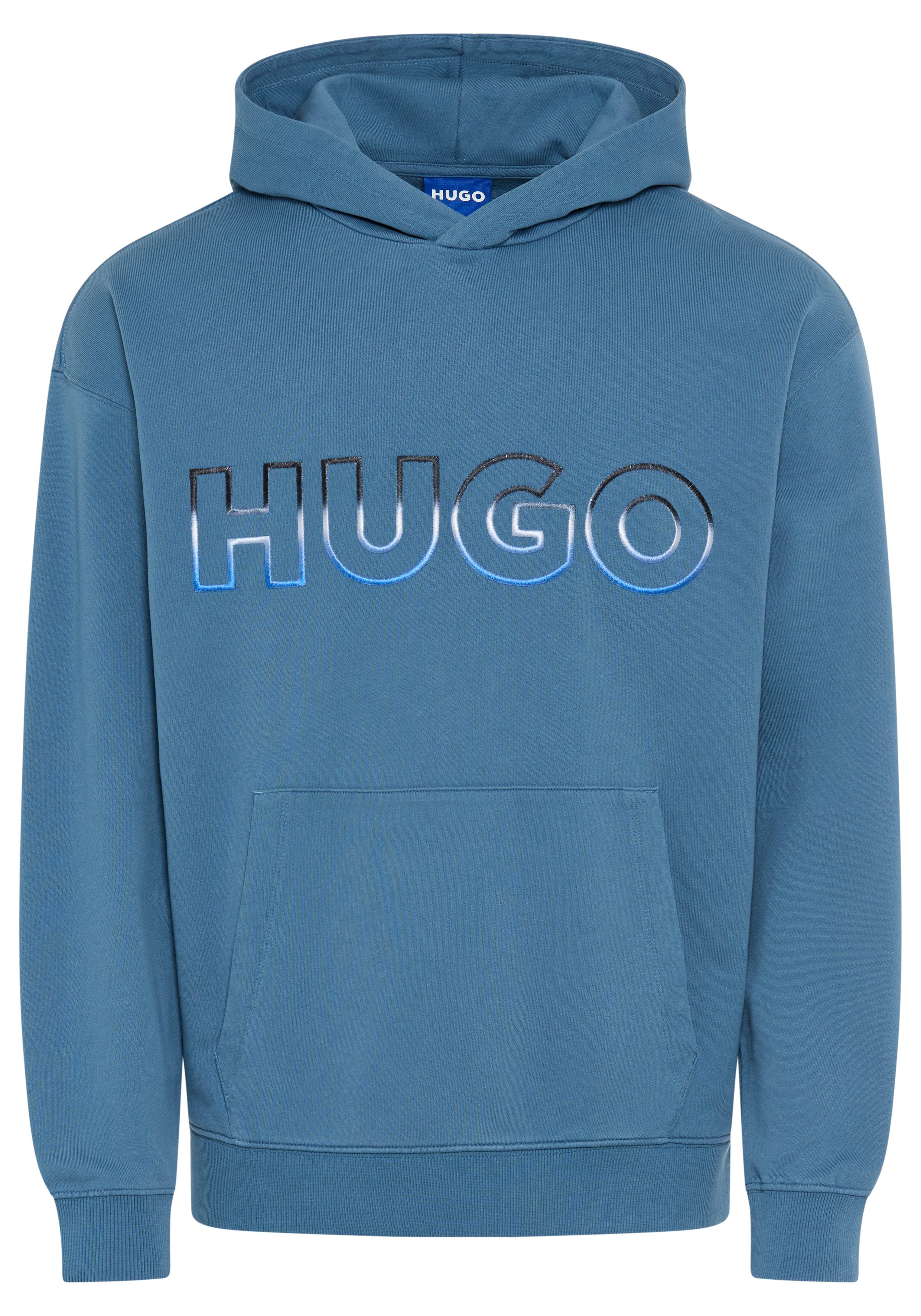 HUGO Blue Sweatshirt Nogudi mit Kapuze, regular fit, reine Baumwolle