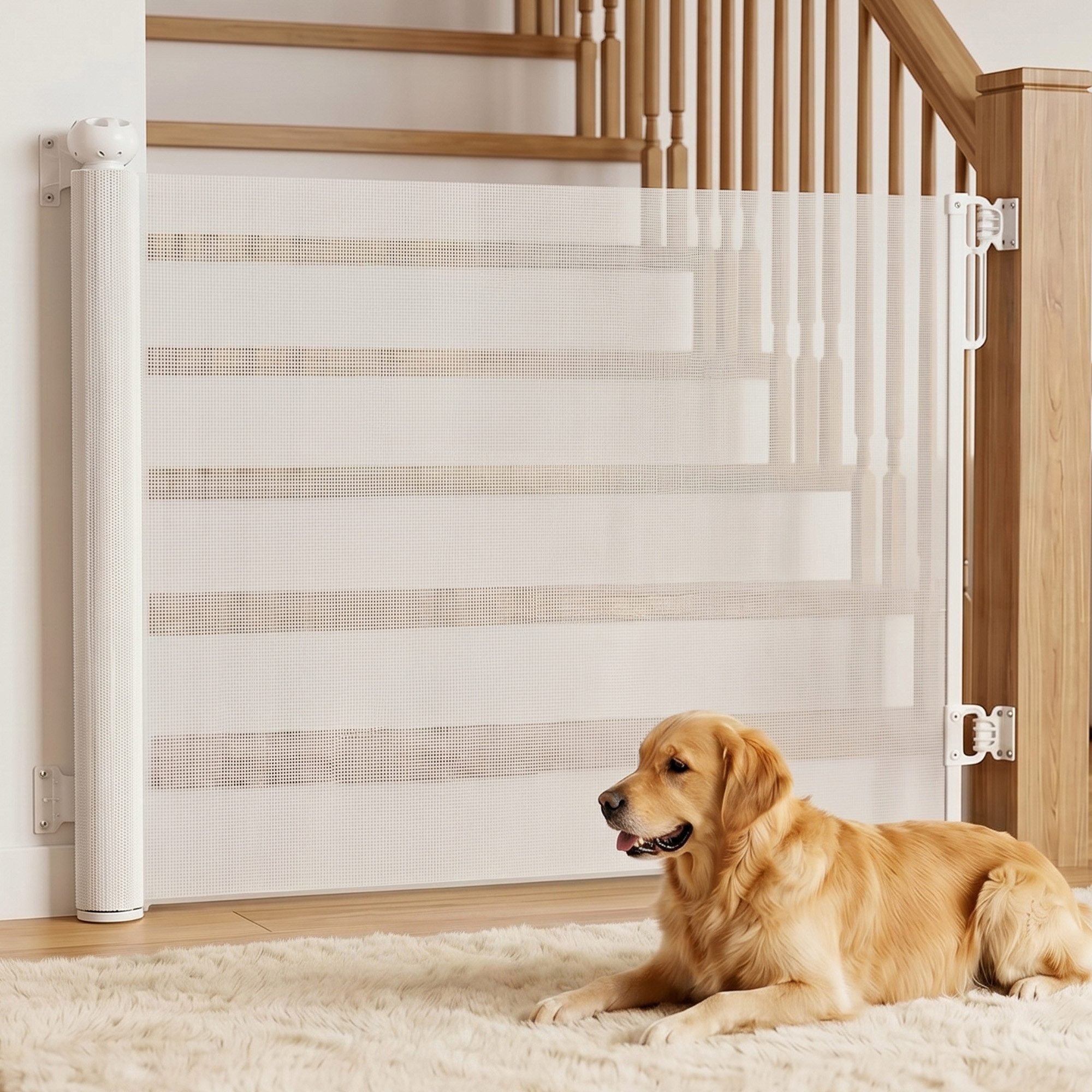 DAITORE Türschutzgitter Treppenschutzgitter ausziehbar bis 140cm~180cm für Kinder, Haustiere, Raumtrennung Absperrgitter kindersicheres Treppengitter