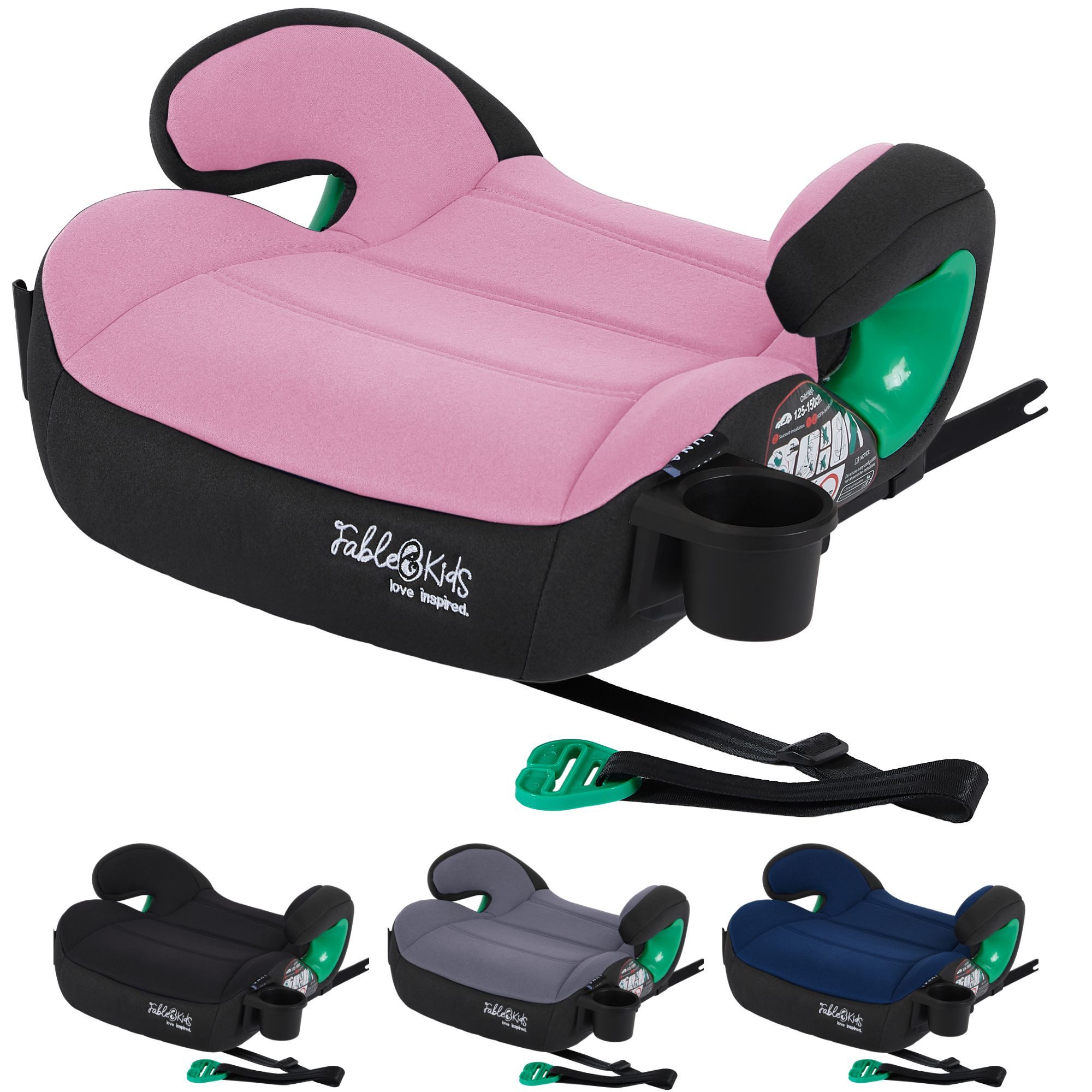 FableKids Autokindersitz Autositz Kinderautositz Kindersitz Isofix Sitzerhöhung, bis: zu 5 Jahre, EU-i-Size Norm: Erfüllt die UN ECE R129/03 Sicherheitsstandards