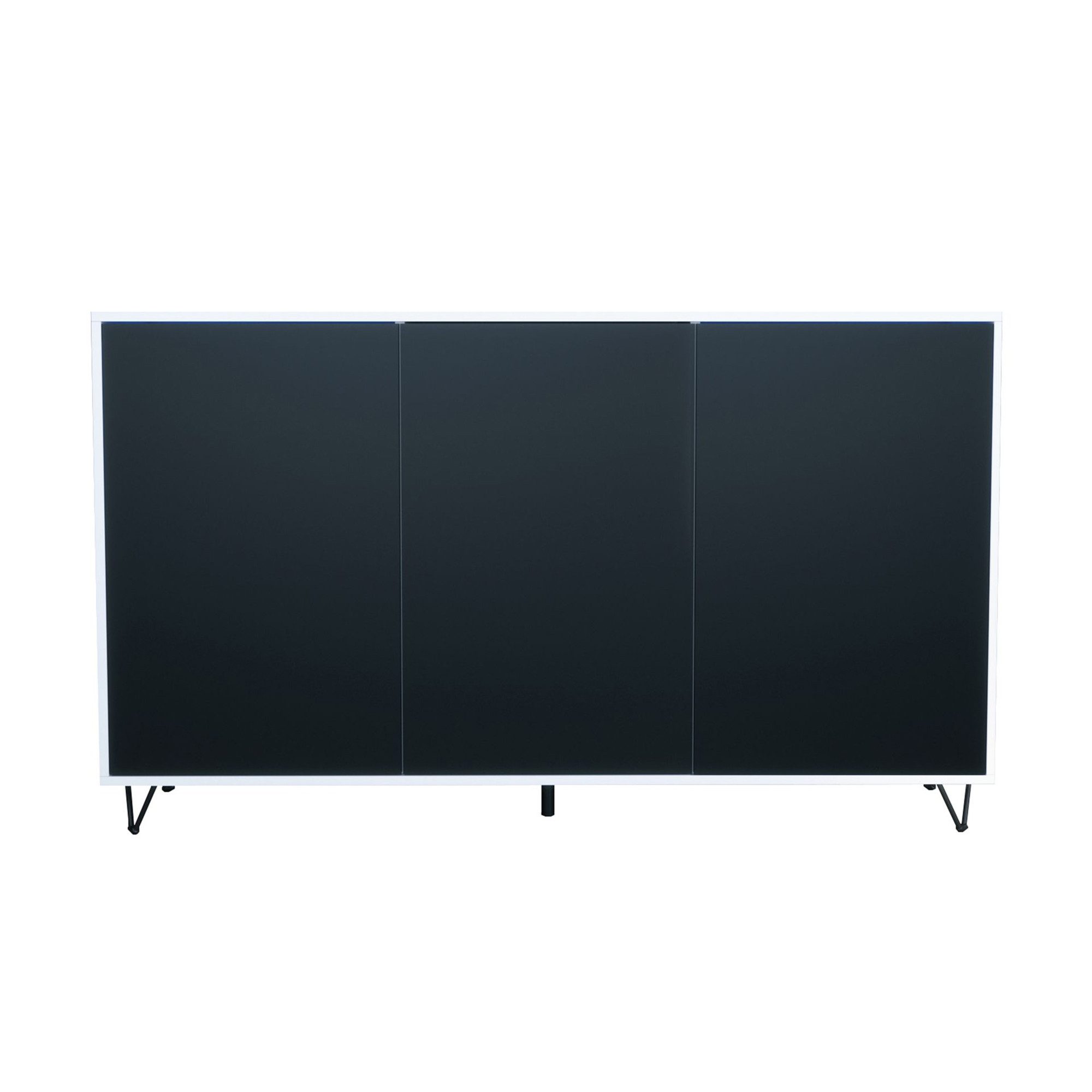 InnoFurn Sideboard Elisa, Kommode mit 3 Türen Push-to-Open, Made in Germany, Moderner Schrank