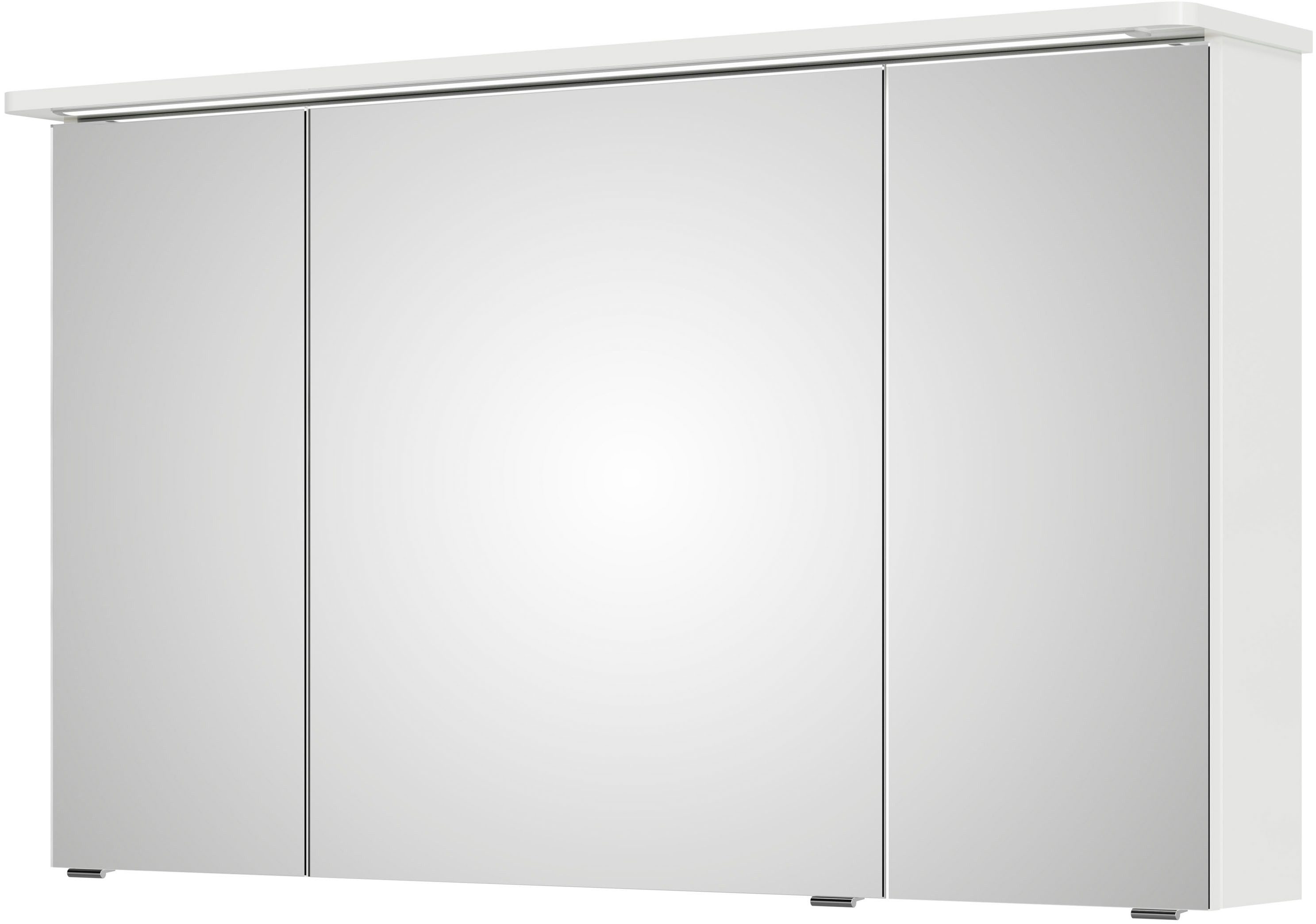 Saphir Badmöbel-Set Serie 4005, vormontiert, Glaswaschbecken, Spiegelschrank, (Set, 6-St), Badezimmer-Set mit Unterschrank, Hängeschrank, Midischrank, Türdämpfer