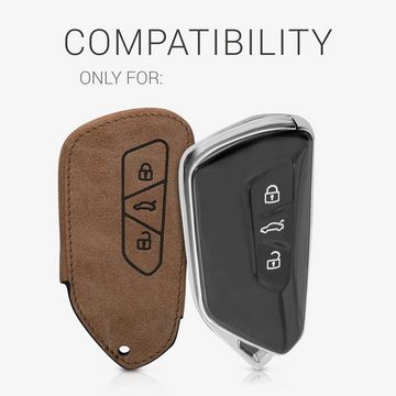 kwmobile Schlüsseltasche Autoschlüssel Hülle für VW Golf 8 (1-tlg), Kunstleder Schutzhülle Schlüsselhülle Cover - Schlüssel Case
