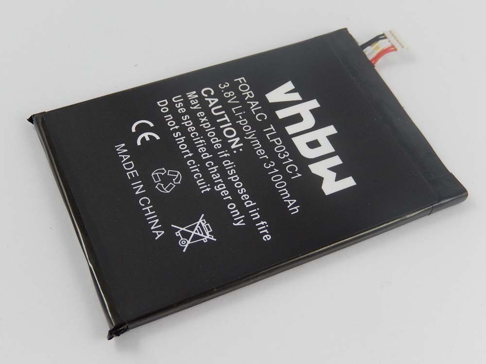 vhbw kompatibel mit mAh 3100 Alcatel Pop Li-Polymer Touch Nura V) Smartphone-Akku One M812 (3,8 x3