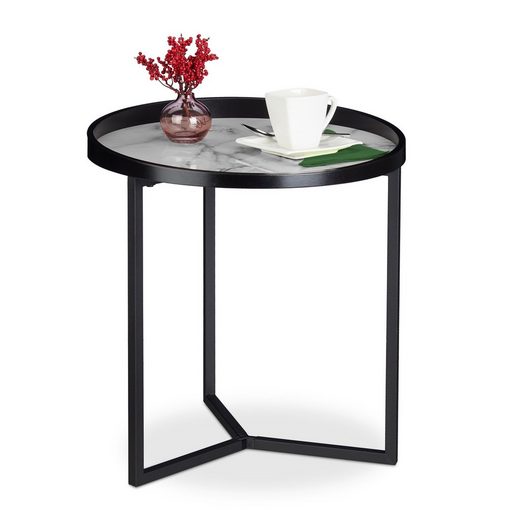 relaxdays Beistelltisch »Beistelltisch in Marmor-Optik« online kaufen