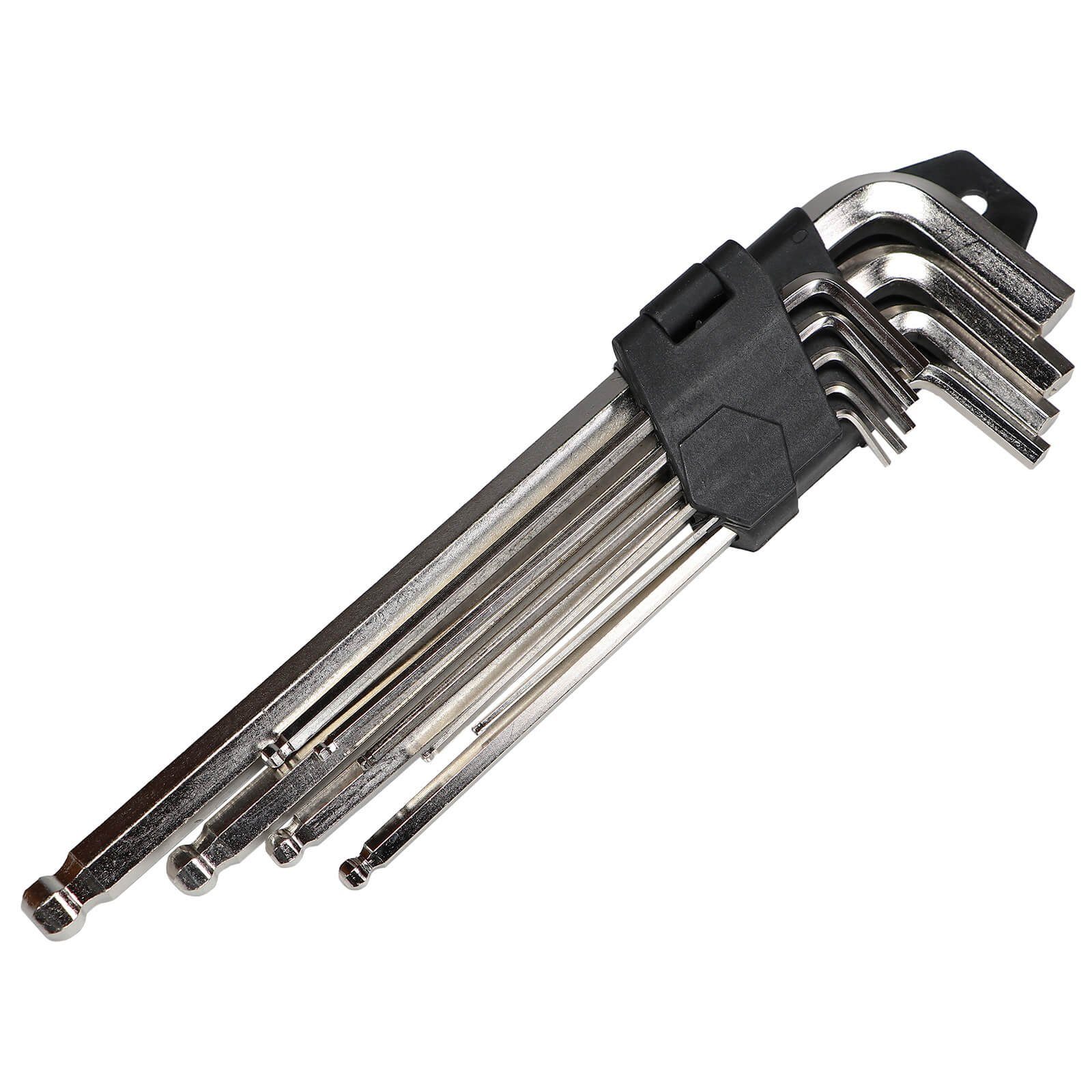 Stiftschlüssel Schlüsselsatz Innensechskant mit Kugelkopf 9 teilig 1,5mm - 10mm
