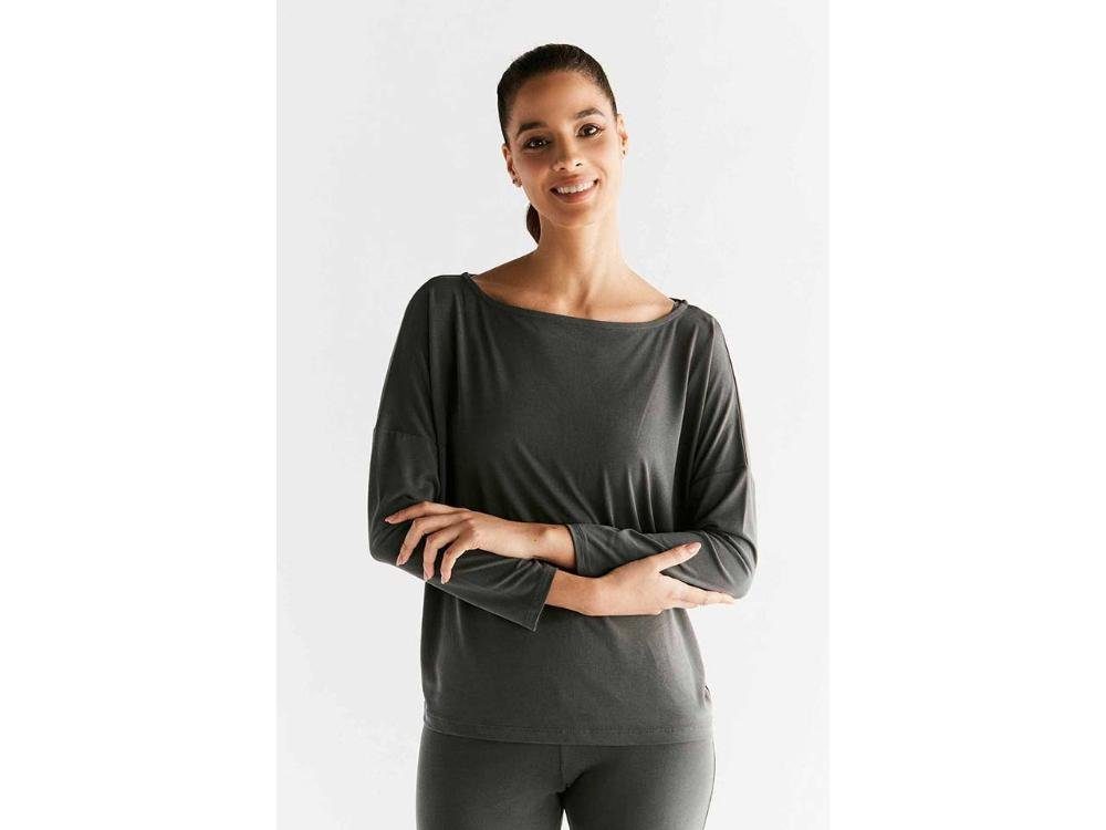 TRUE NORTH Badeanzug TRUE NORTH Damen-Yoga-Langarmshirt mit U-Boot-Auss