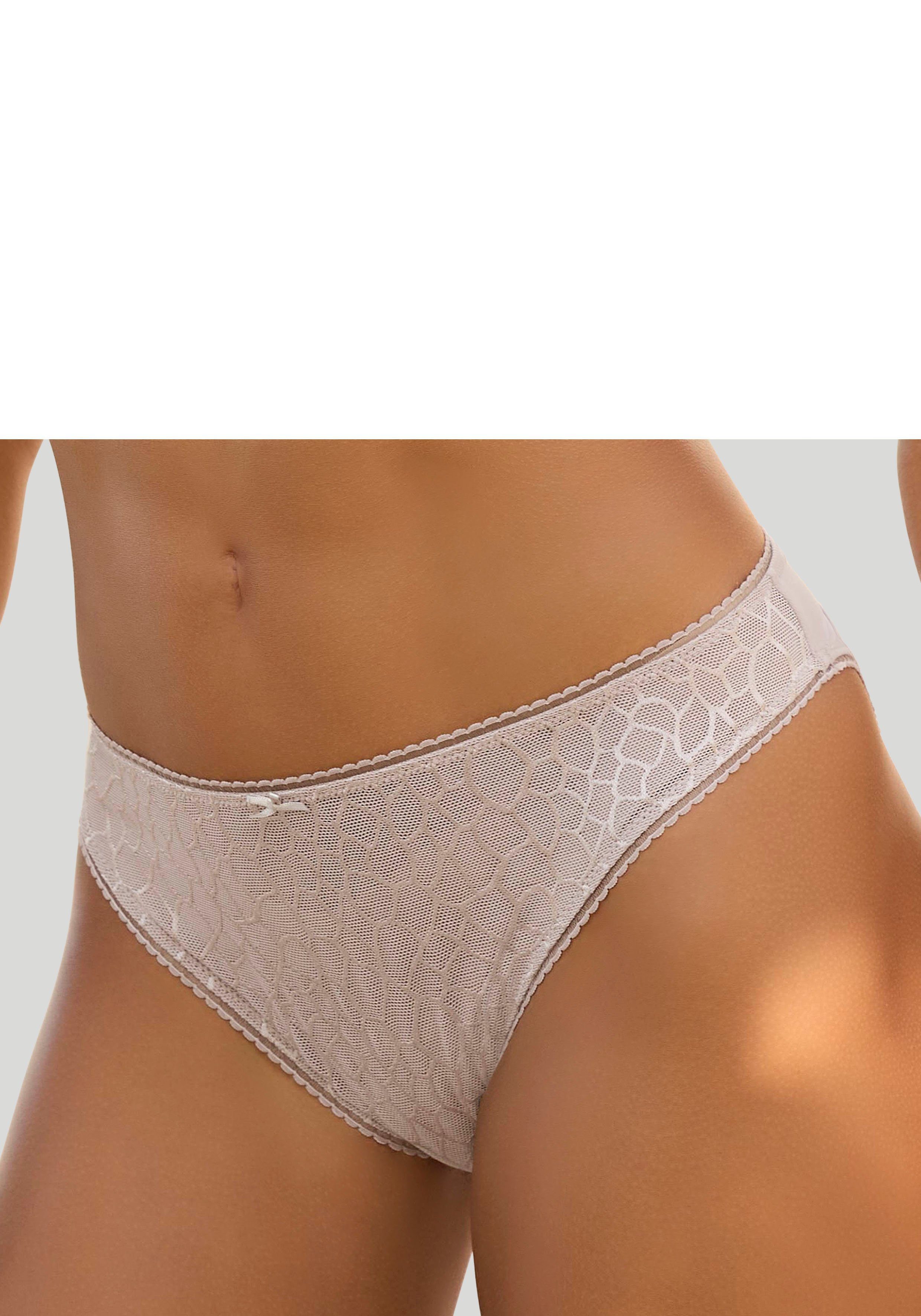 LASCANA Slip Chiara mit graphischem sand Netz-Muster