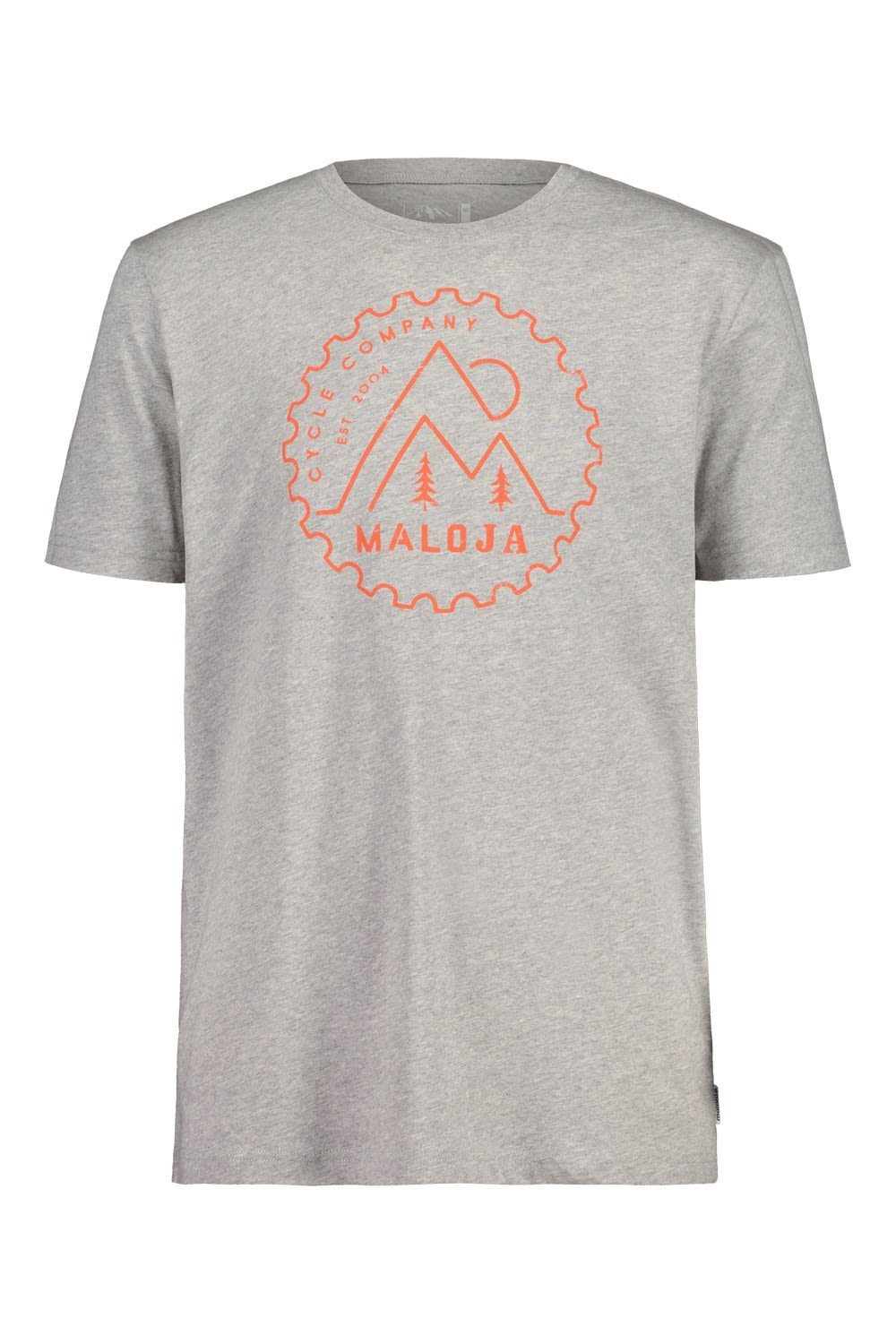 Maloja T-Shirt Maloja M Portlam. T-shirt Herren Kurzarm-Shirt Grey Melange