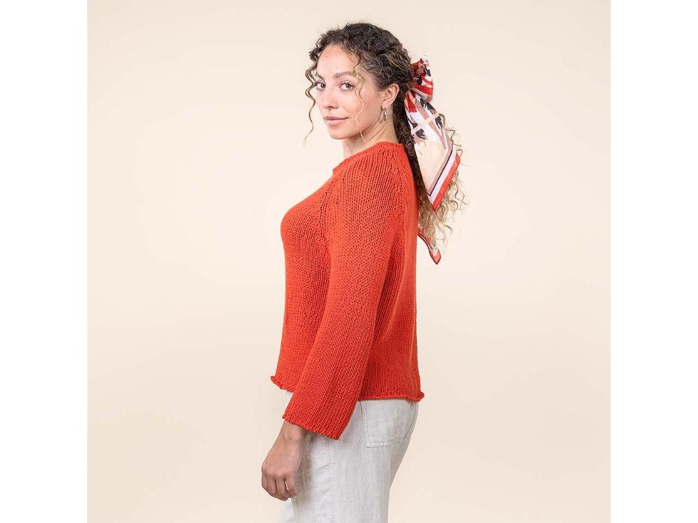 LIVING CRAFTS Rundhalspullover Living Crafts Bio-Damen-Strickpullover 'RICARDA' m