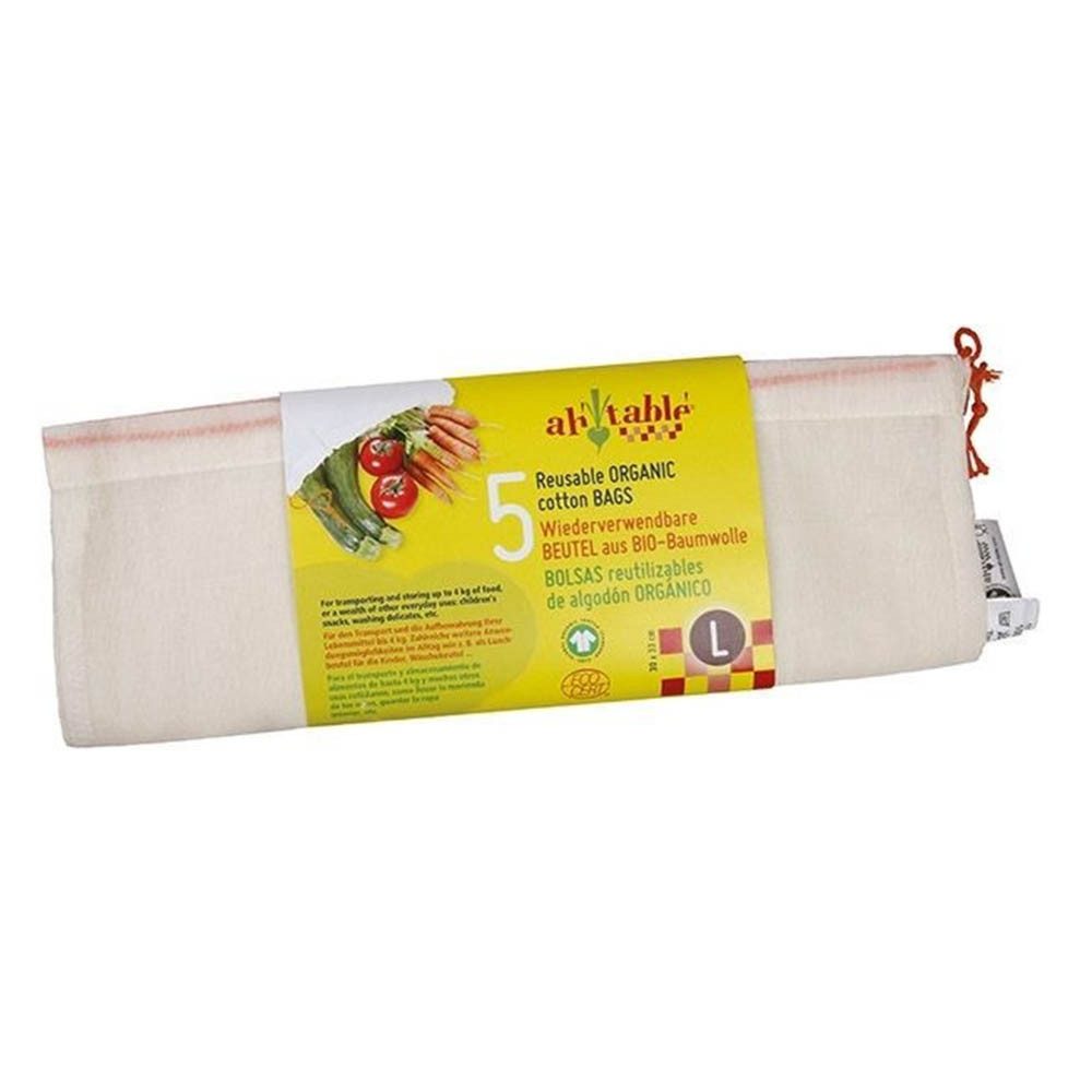 ecodis Einkaufsbeutel 5 Baumwollbeutel - Размер L 30x33cm