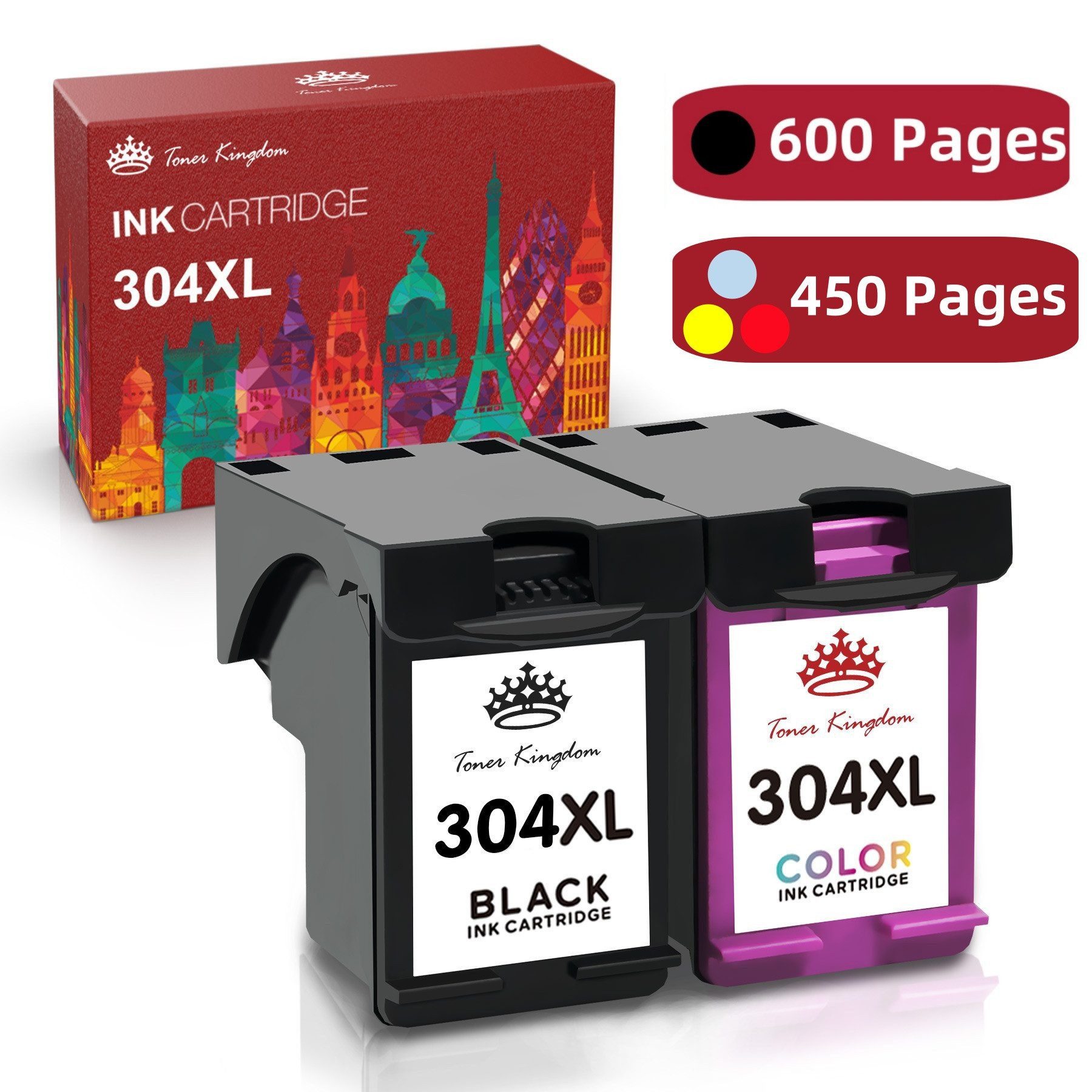 Toner Kingdom für HP 304XL 304 XL AMP 130 Envy 5000 5010 Tintenpatrone