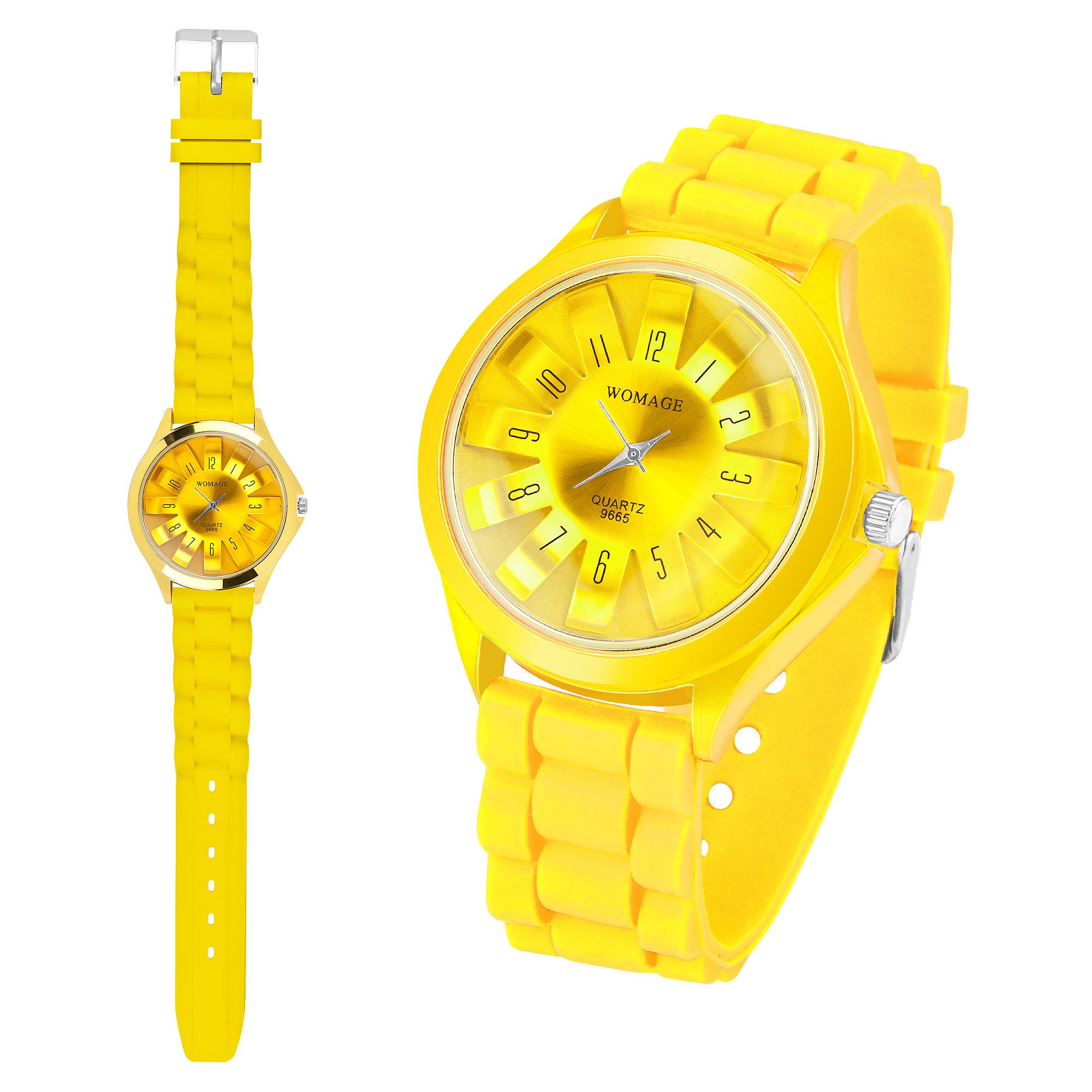 Taffstyle Quarzuhr Damen Silikon Armbanduhr Silikon Uhr für Frauen modern und zeitlos, (Mädchen Jungen Sportuhr Bunte Kinderuhr Farbige Lernuhr Silikonuhr Süß)