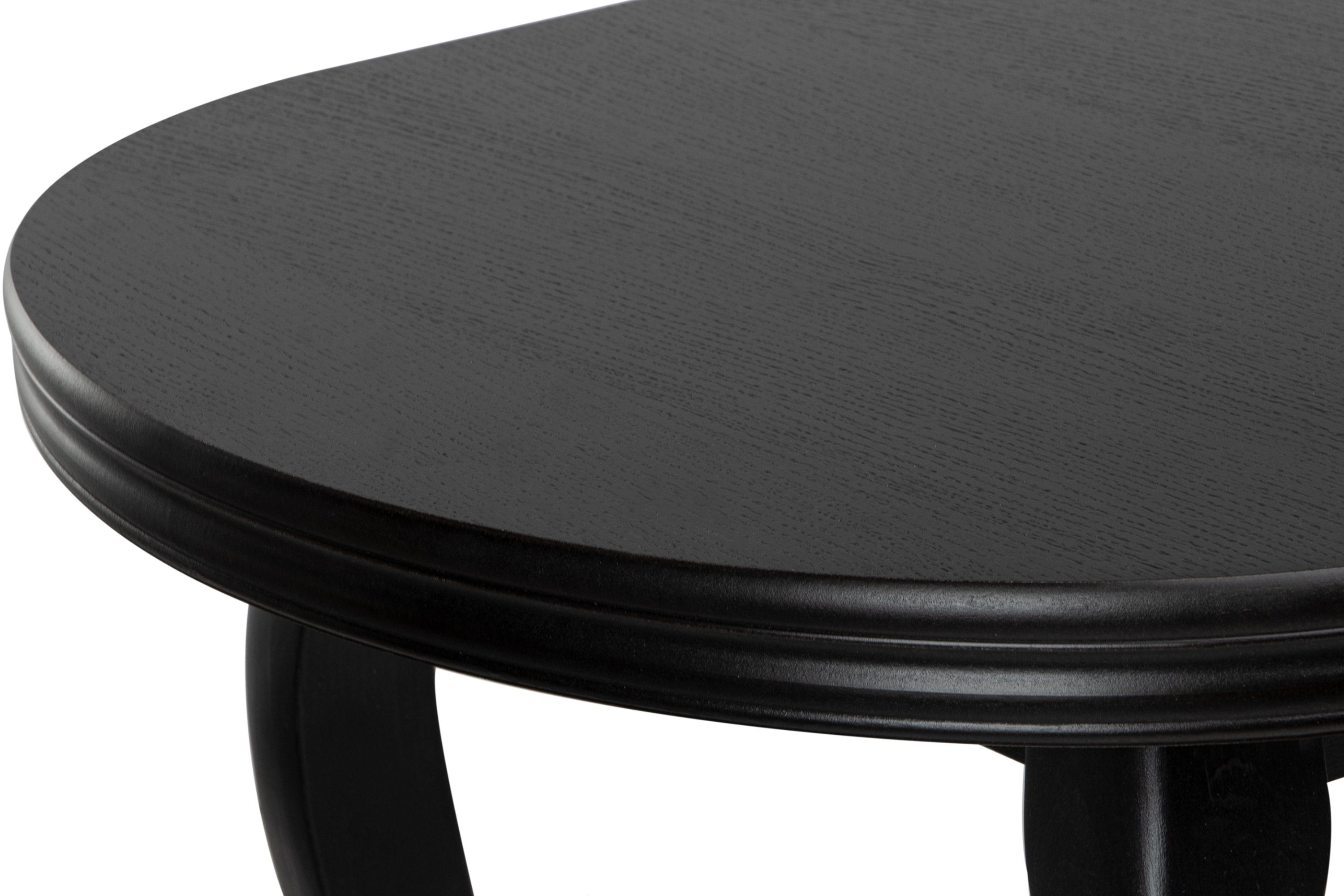 Konsimo Esstisch ALTIS Esszimmertisch Küchentisch, ausziehbar schwarz oval schwarz 220cm, bis schwarz | 