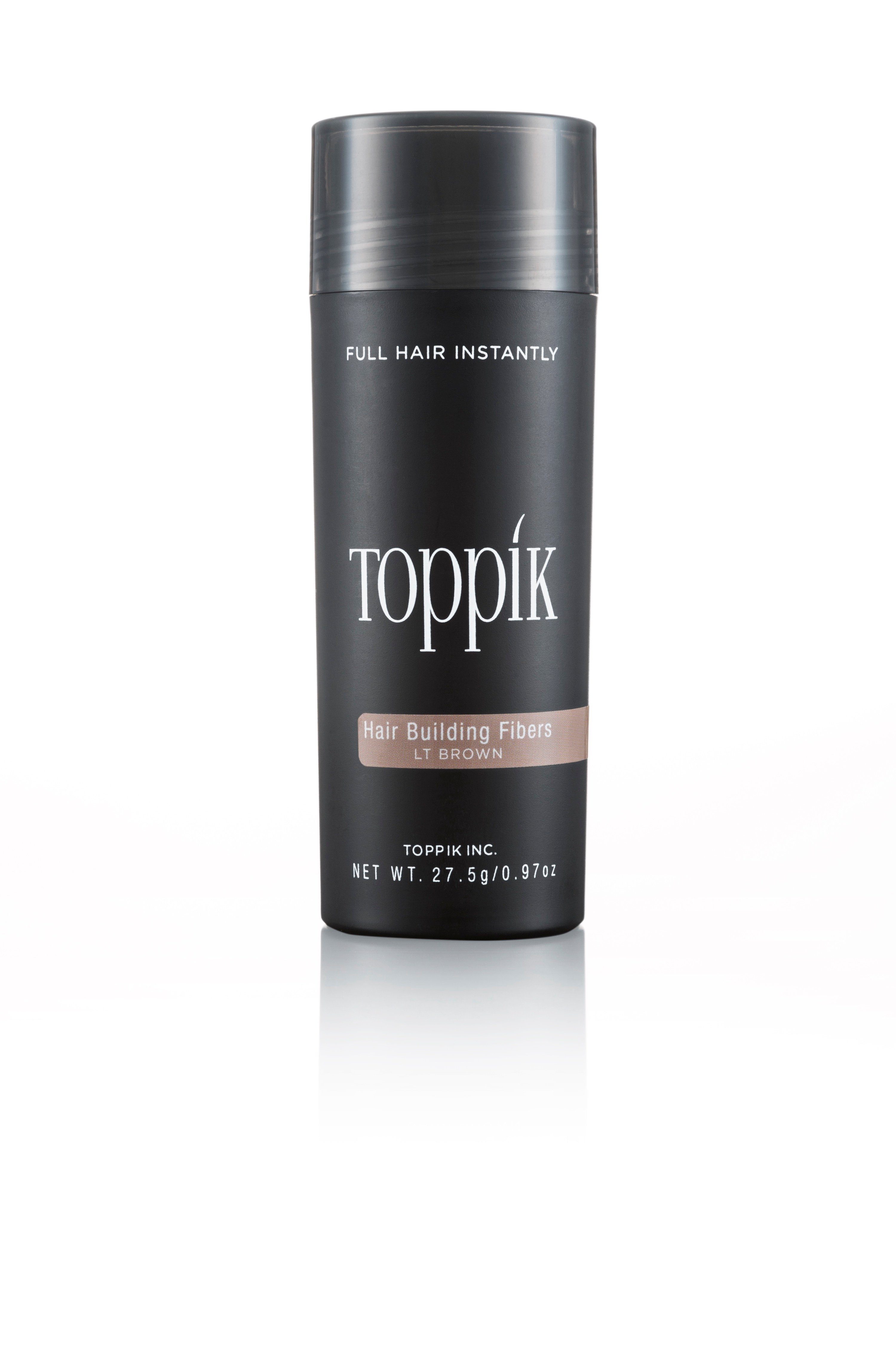 TOPPIK Haarstyling-Set TOPPIK 27,5 g. - Streuhaar, Schütthaar, Haarverdichtung, Haarfasern, Puder, Hair Fibers Hellbraun