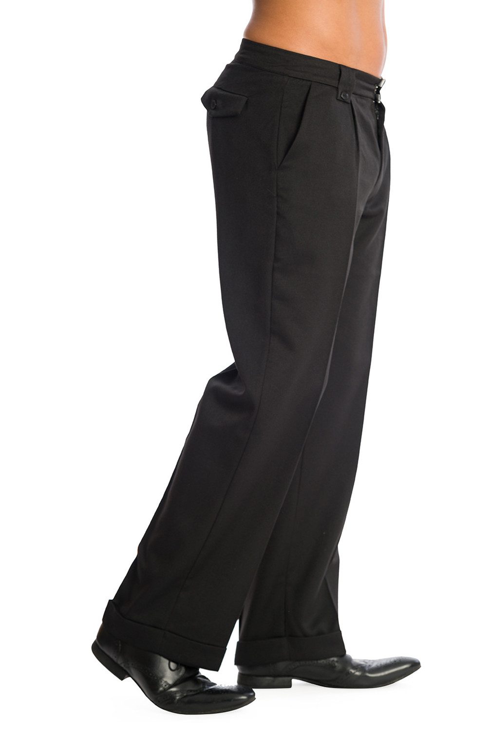 Banned Stoffhose Get In Line Schwarz Vintage Retro Rockabilly Spitzbundhose günstig online kaufen