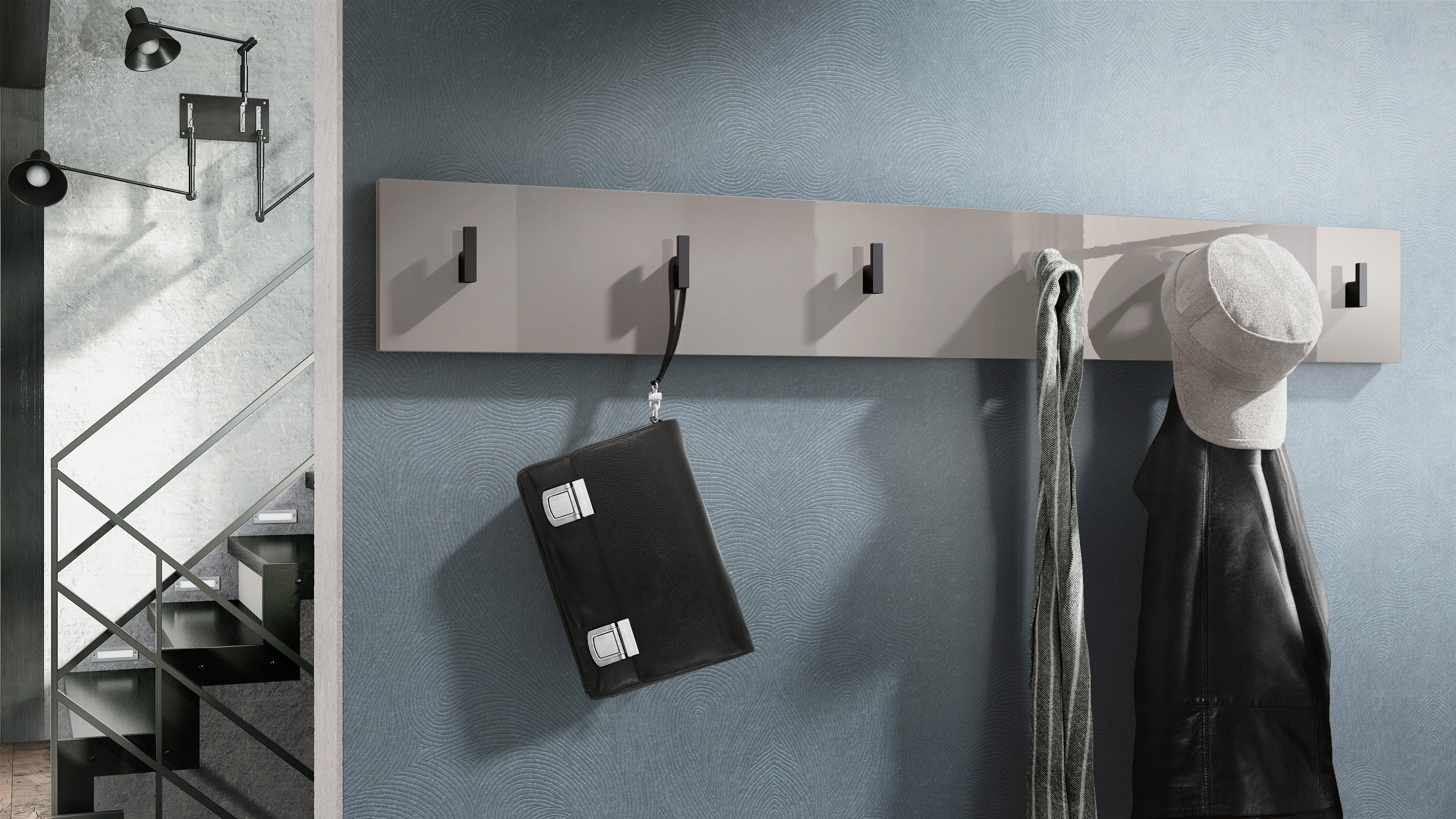 Vladon Garderobenpaneel Linea V1 (Wandgarderobe, mit 6 Kleiderhaken), Sandg günstig online kaufen