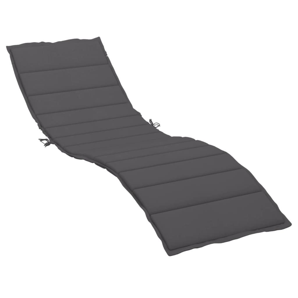 vidaXL Gartenliege, Sonnenliegen-Auflage Anthrazit 200x70x3 cm Oxford-Gewebe
