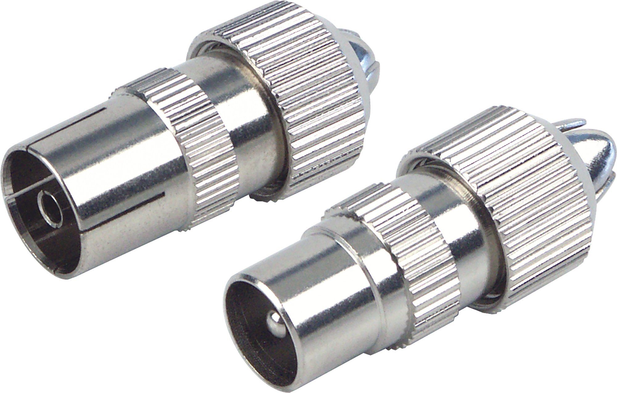 Schwaiger KST1525 531 TV-Adapter IEC Stecker zu IEC Buchse, für den Antennenanschluss