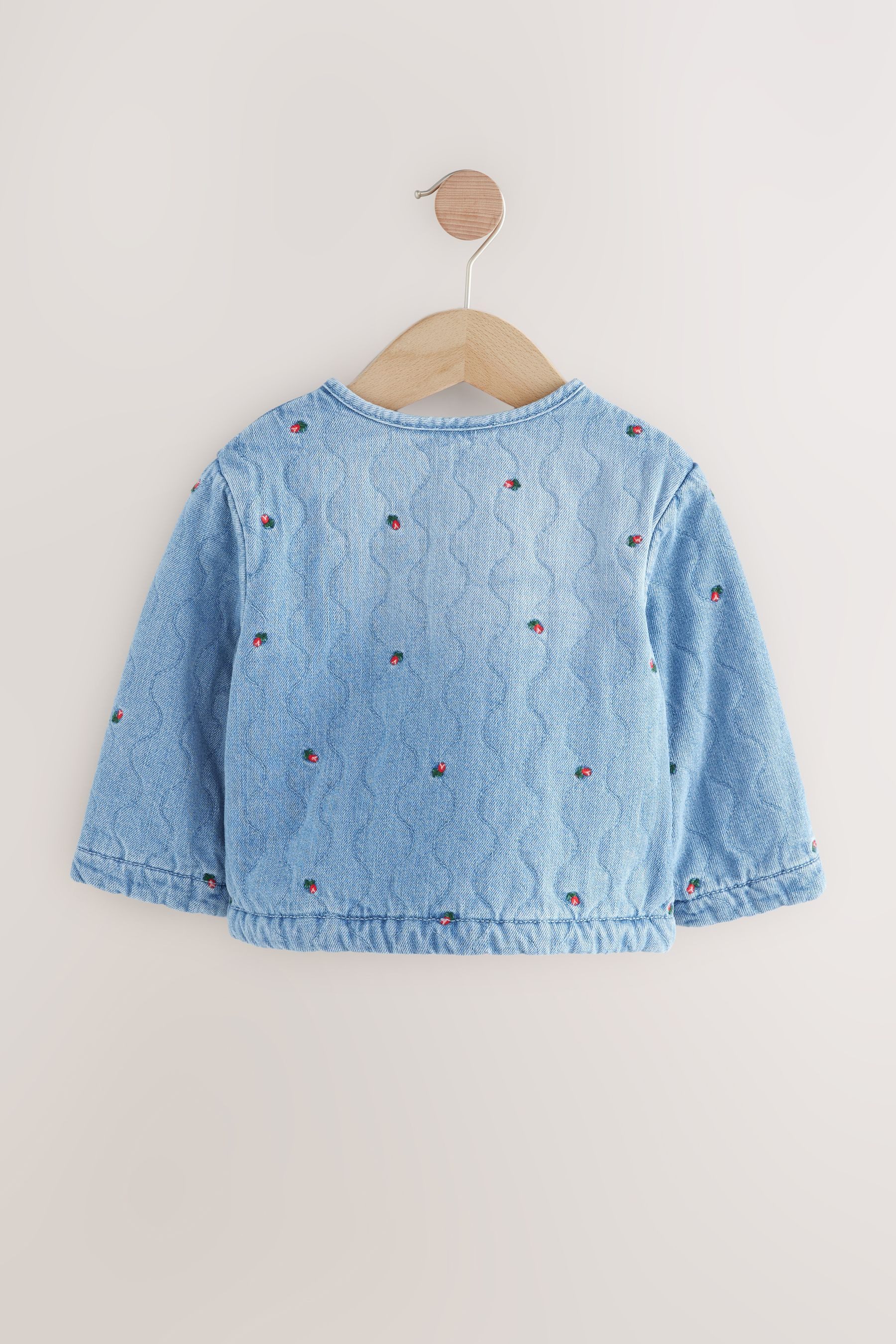 Next Steppjacke Denim-Steppjacke mit Rosendetail (1-St) günstig online kaufen