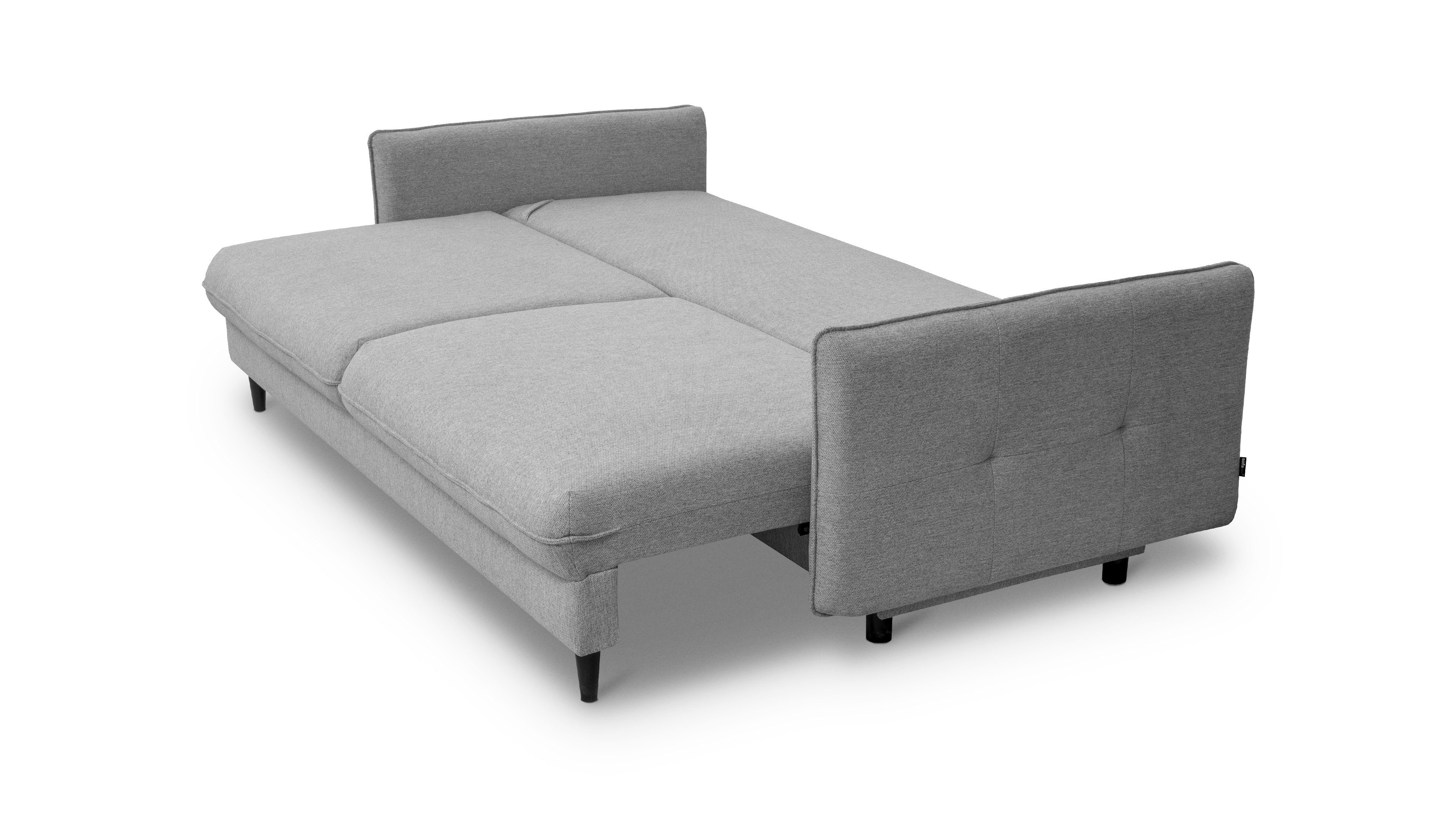 3-Sitzer Arria Wohnzimmer Siblo - bequemes - Sofa - Sofa Das Bettzeugbehälter elegantes mit Dreisitzer-Sofa Schlaffunktion - Grau