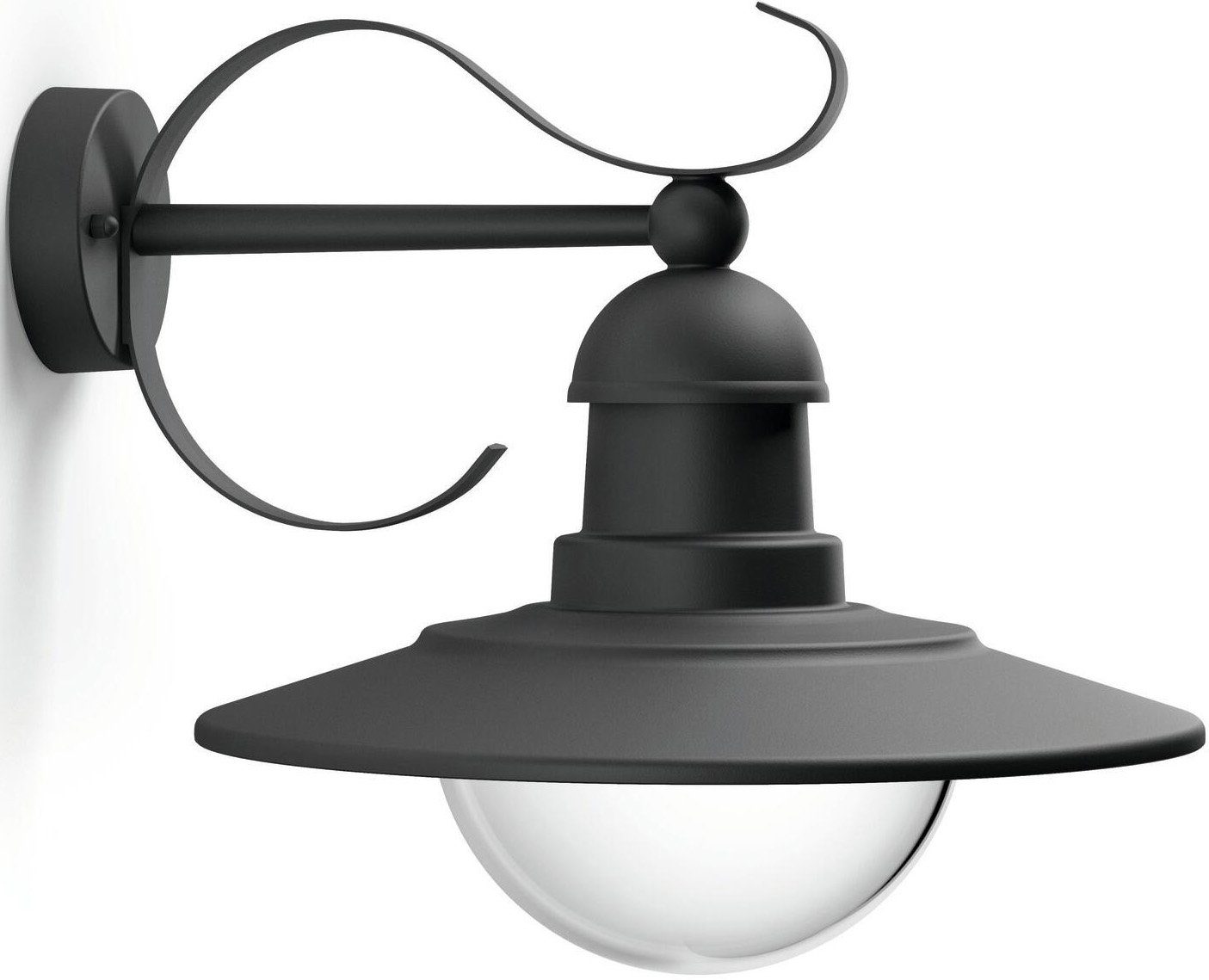 Philips Wandleuchte Topiary, LED wechselbar, Wandleuchte BE exkl LM 1x60W Schwarz