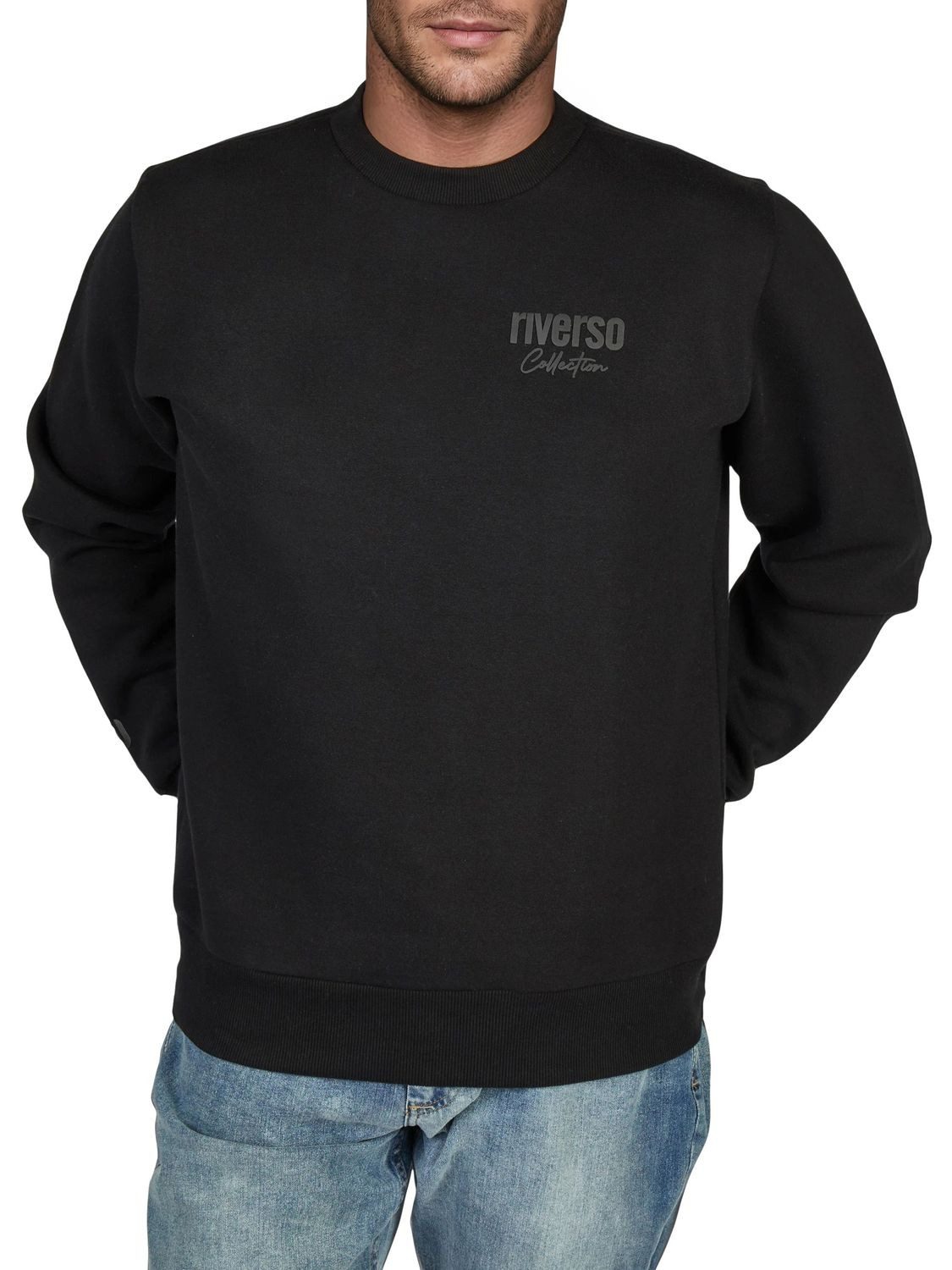 riverso Sweatshirt Herren Pullover RIVJamie Regular Fit Longsleeve Basic Essential