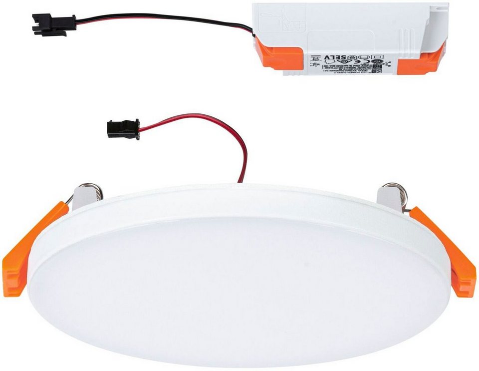 Paulmann LED Einbauleuchte LED Einbaupanel Veluna VariFit Edge IP44 rund  120mm 650lm 3000K Weiß, LED fest integriert, Warmweiß, LED Einbaupanel  Veluna VariFit Edge IP44 rund 120mm 650lm 3000K Weiß