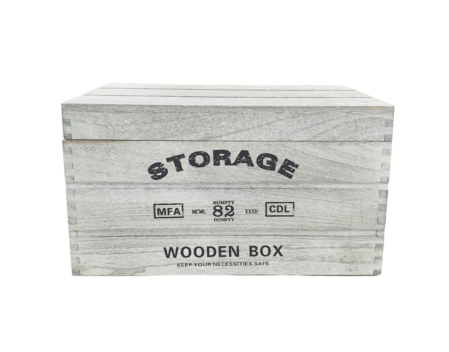 sesua Holzkiste Deko Holzkiste Storage aus Holz weiß grau