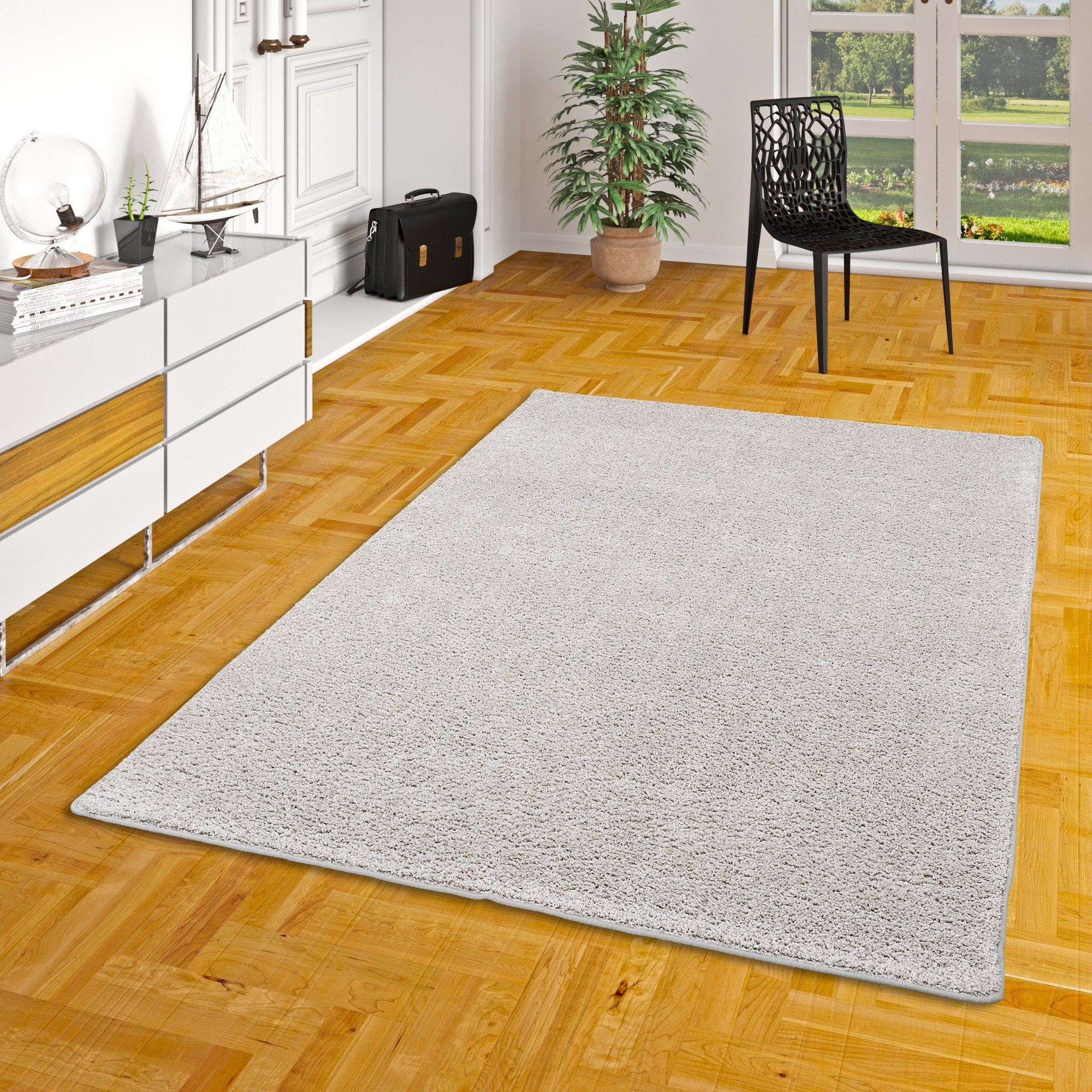 Snapstyle Veloursteppich Hochflor Velours Teppich Mona, Rechteckig, Höhe: 16 mm