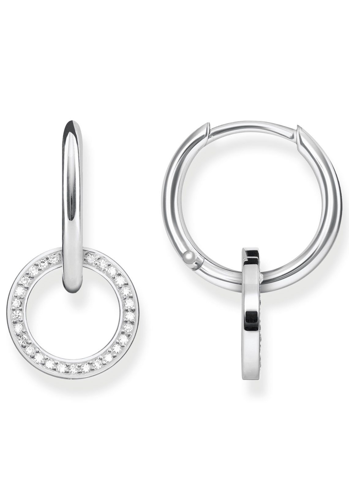 THOMAS SABO Paar Creolen Kreis, mit Zirkonia CR620-051-14, (synth)