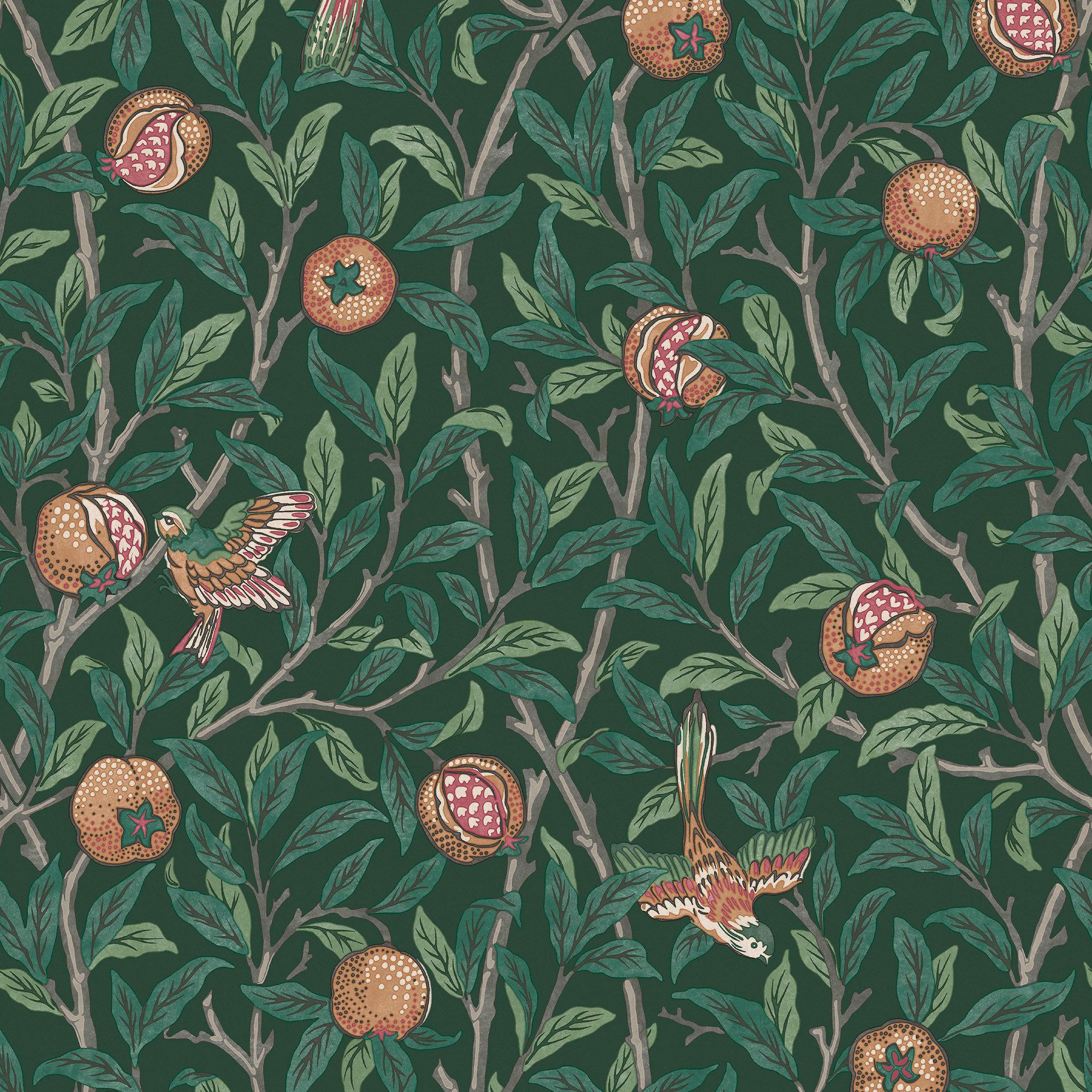 WILLIAM MORRIS AT HOME Vliestapete Bird & Pomegranate, texturiert, Retro, (1 St), Design Tapeten