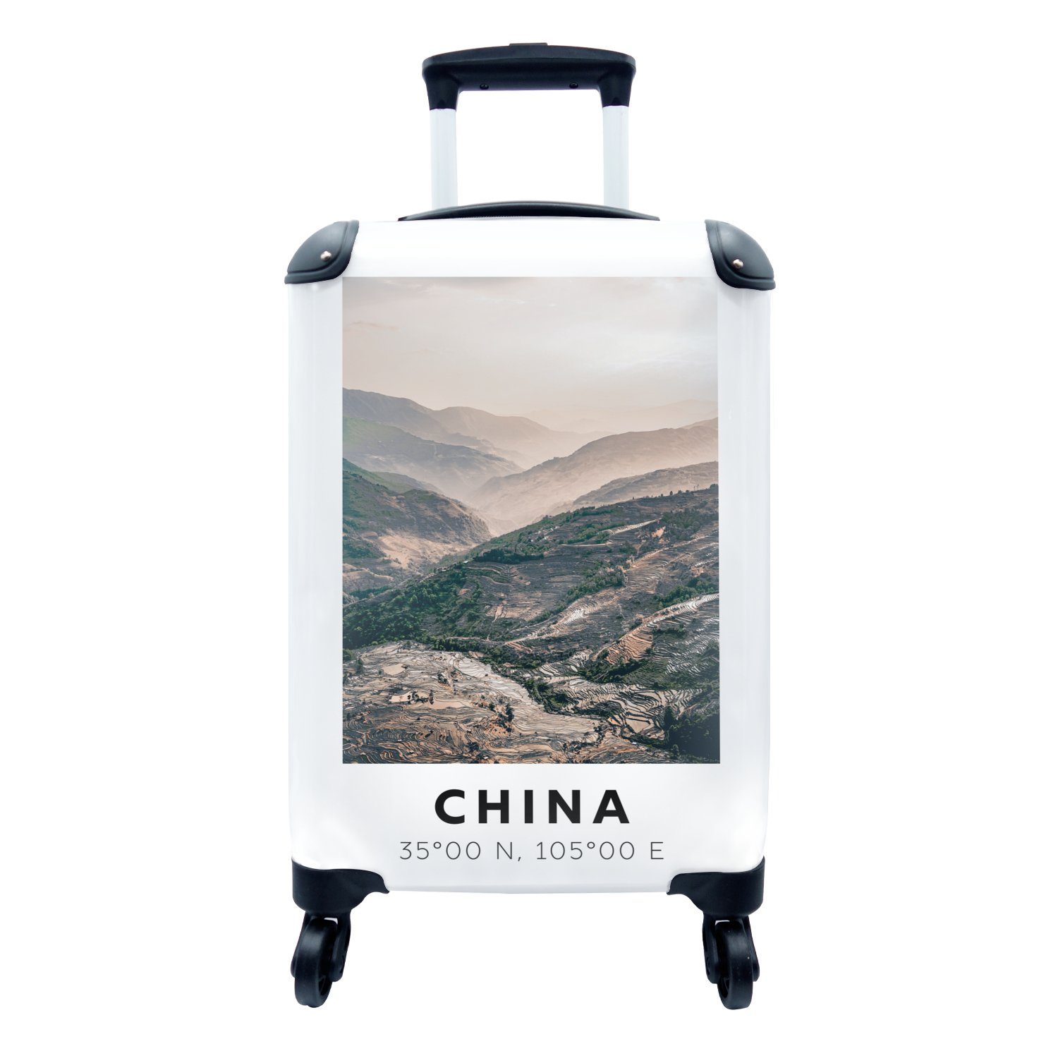 Reisetasche MuchoWow - Ferien, rollen, Reisekoffer für Asien, 4 Rollen, Sommer - - Trolley, Berge Handgepäckkoffer mit Handgepäck China