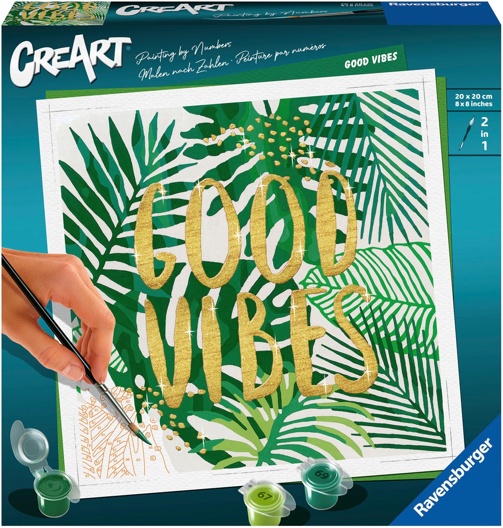 Ravensburger Malen nach Zahlen CreArt, Good Vibes, Made in Europe; FSC® - schützt Wald - weltweit