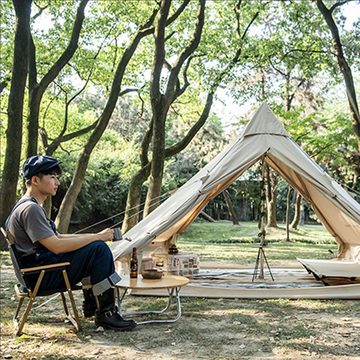 Naturehike Firstzelt Campingzelt wasserdicht, Firstzelte Zelt 8-Sided, Pyramidenzelt für Familien, 350 x 350 x 210 cm