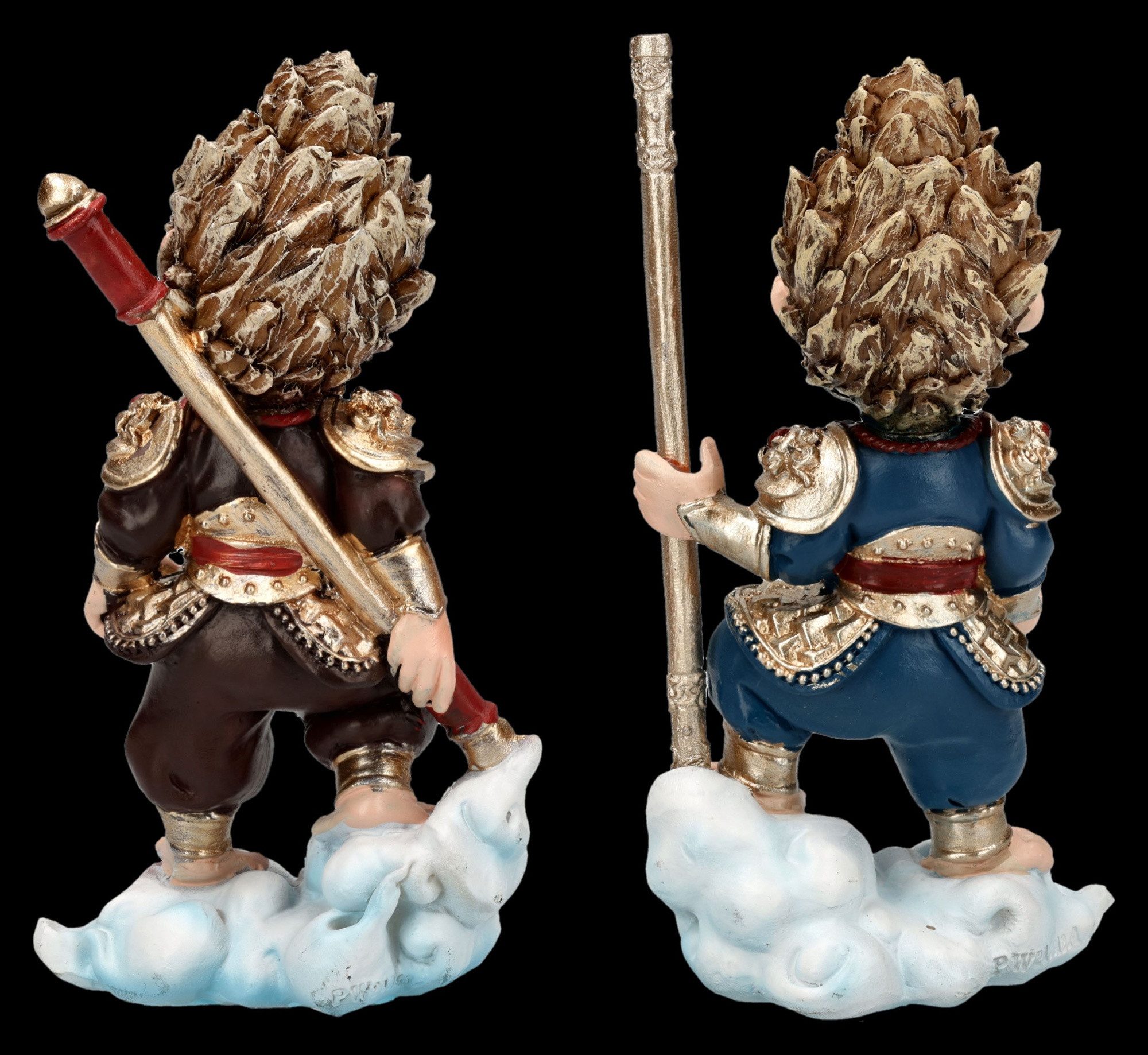 Figuren Shop GmbH Dekofigur Sun Wukong Figur Set – Affenkönig Statue China Mythos Dekofigur 13 cm