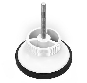 AQUADE Ablaufventil Universalablaufventil 1¼ Zoll x 30 mm, 60mmØ mit Stopfen und Schlüsselring für Waschbecken