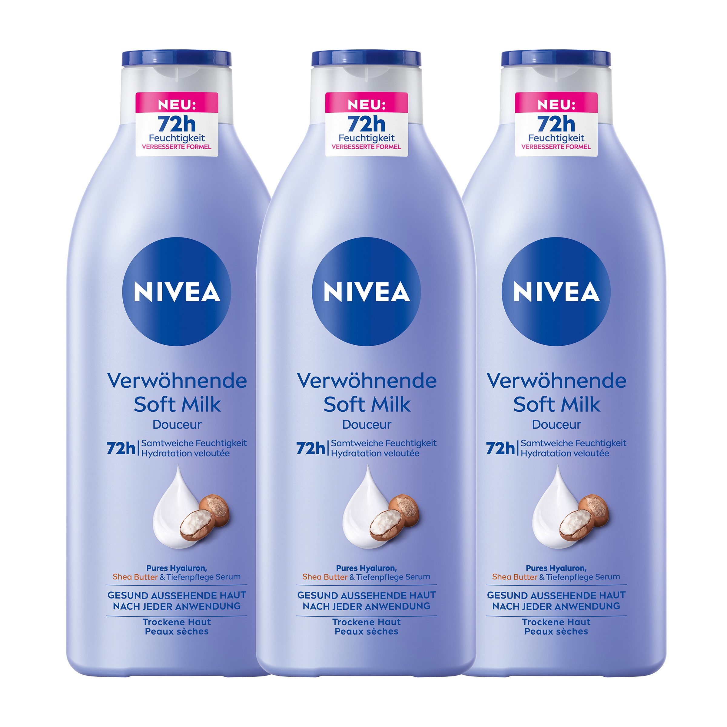 Bodylotion Body Verwöhnende Soft Milk 3 x 400ml