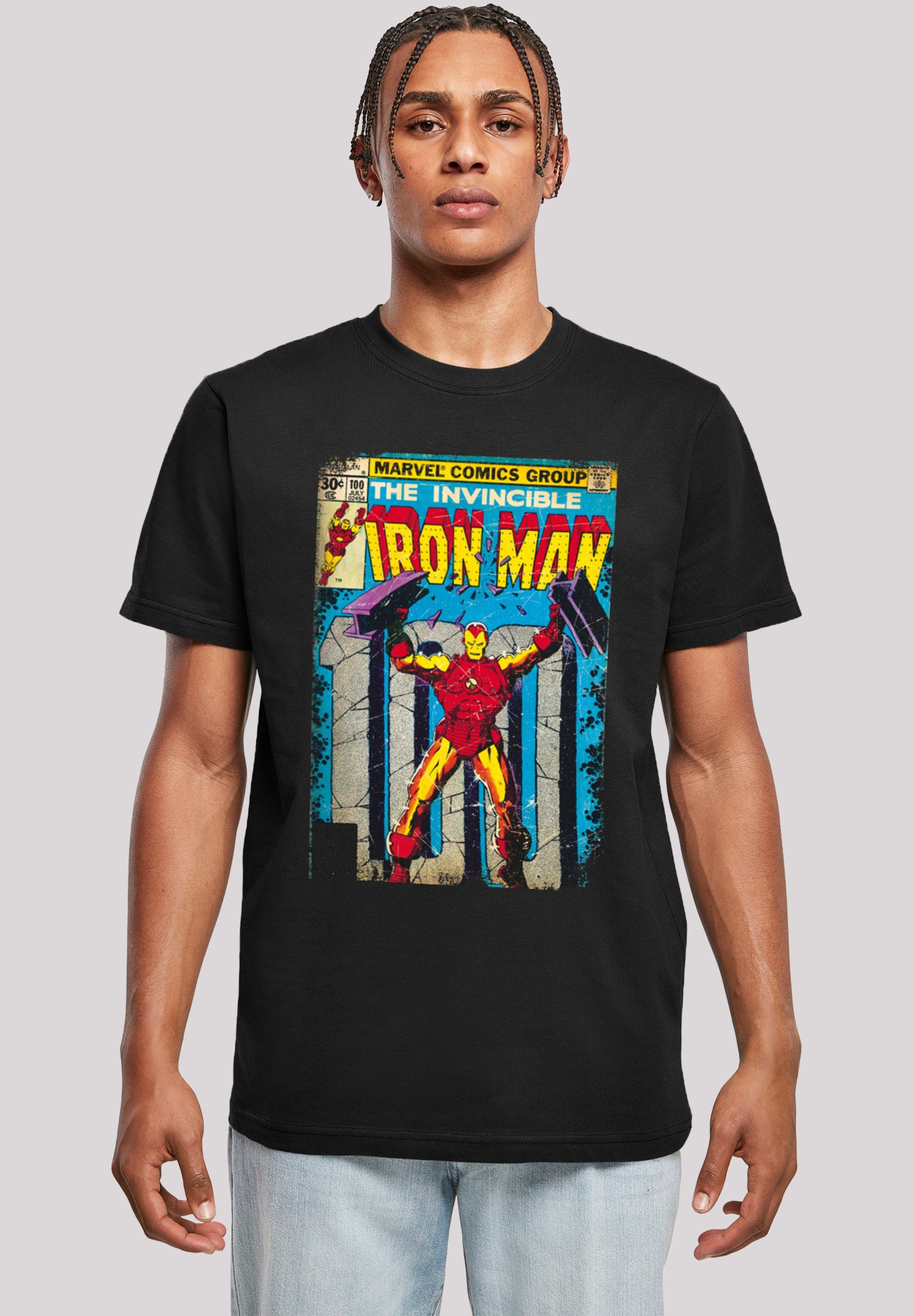 F4NT4STIC T-Shirt Marvel Iron Man Cover Herren,Premium Merch,Regular-Fit,Basic,Logo Print schwarz