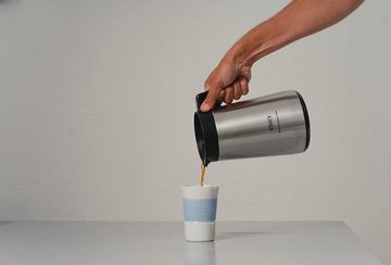 Moccamaster Kaffeekanne Thermoskanne mit Innenglaskolben, 1.25 l, Edelstahl-Isolierkanne