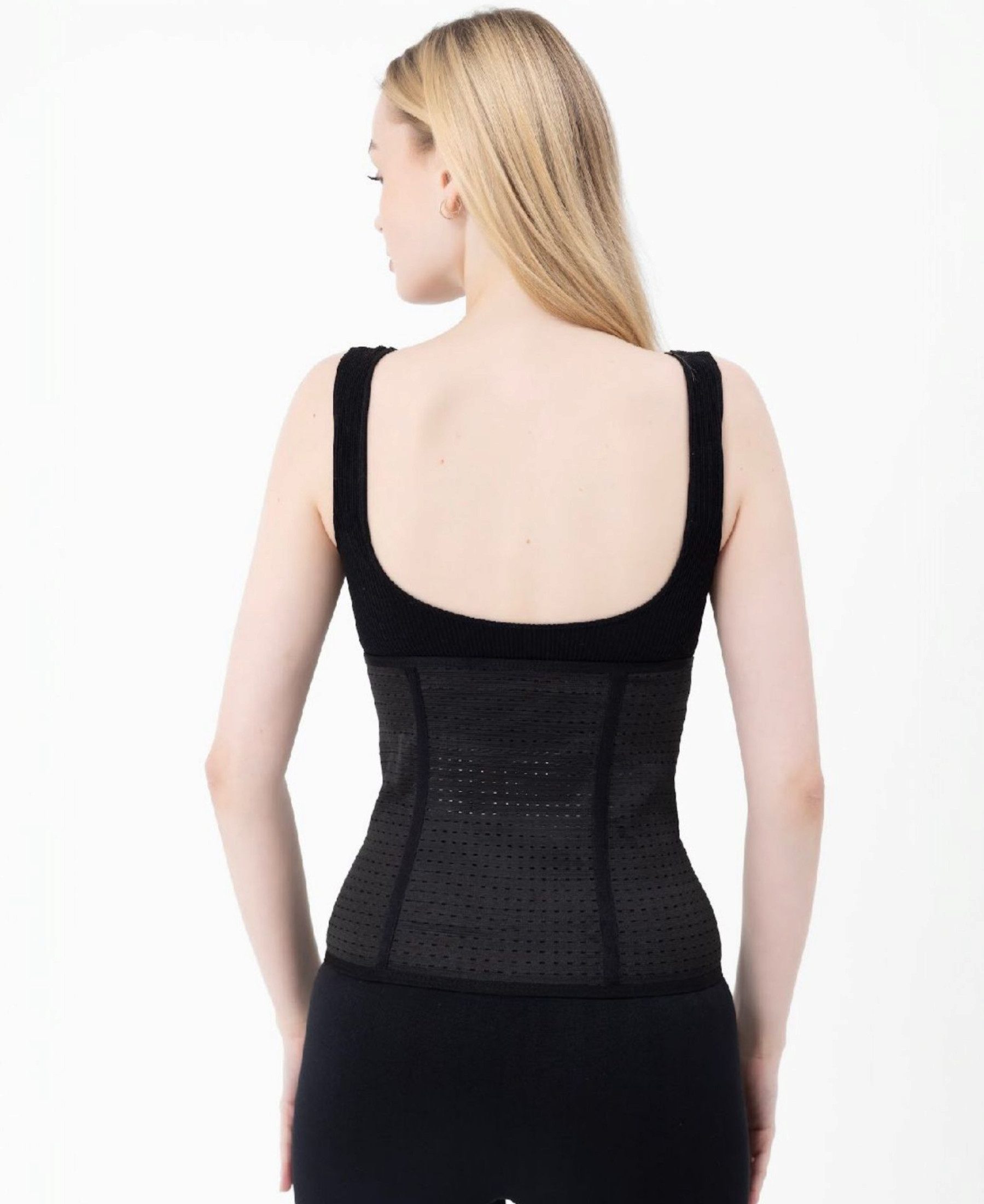fashionshowcase Corsage Bauchweg Taillengürtel Shapewear mit Stützstäbchen Hakenverschluss (1-tlg) Figurformender Bauchformer Postpartum Gürtel